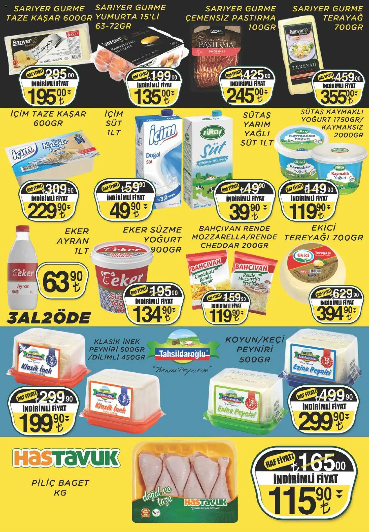 Sarıyer Katalog - 03.04.2026 tarihinden itibaren geçerlidir | Sayfa: 2 | Ürünler: Süt, Yumurta, Rende, Ekici