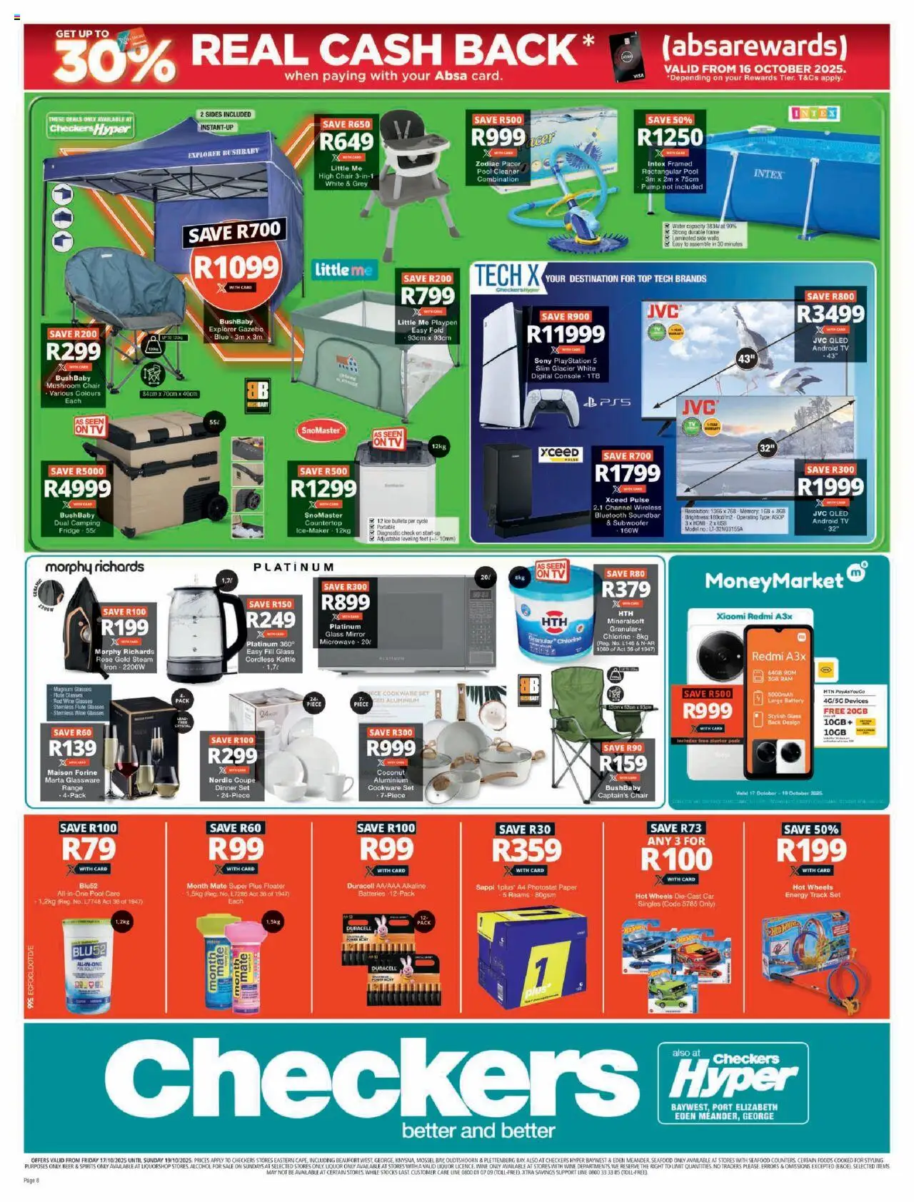 New Checkers catalogue – valid from 17.10.2025 | Page: 8 | Products: Chair, Wine, Cookware, Seafood