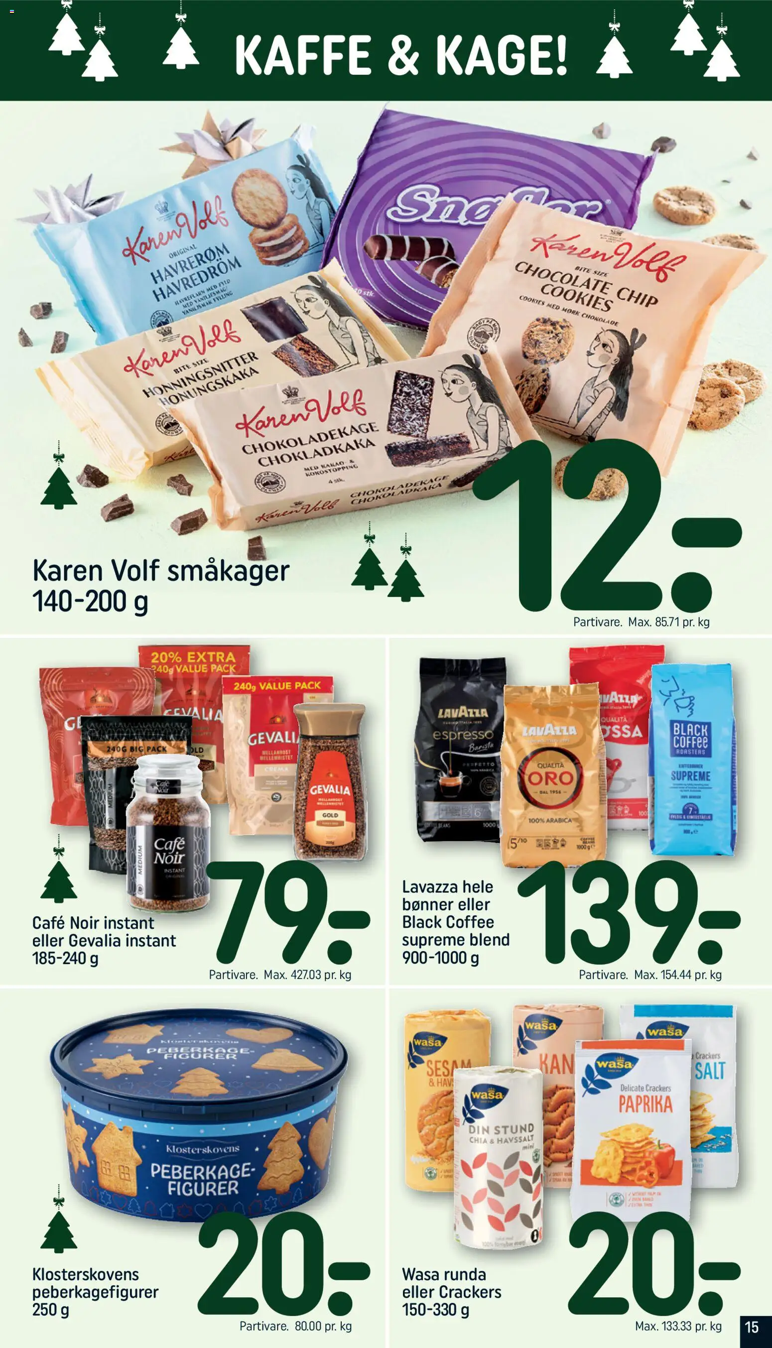 Rema 1000 tilbudsavis – gyldig fra 22.11.2025 | Side: 15 | Produkter: Kaffe, Småkager, Salt, Paprika