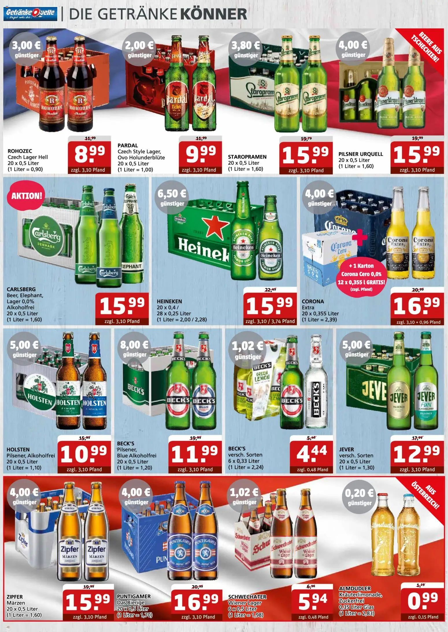Getränke Quelle Prospekt – gültig ab 27.10.2025 | Seite: 2 | Produkte: Carlsberg, Holsten, Heineken, Jever