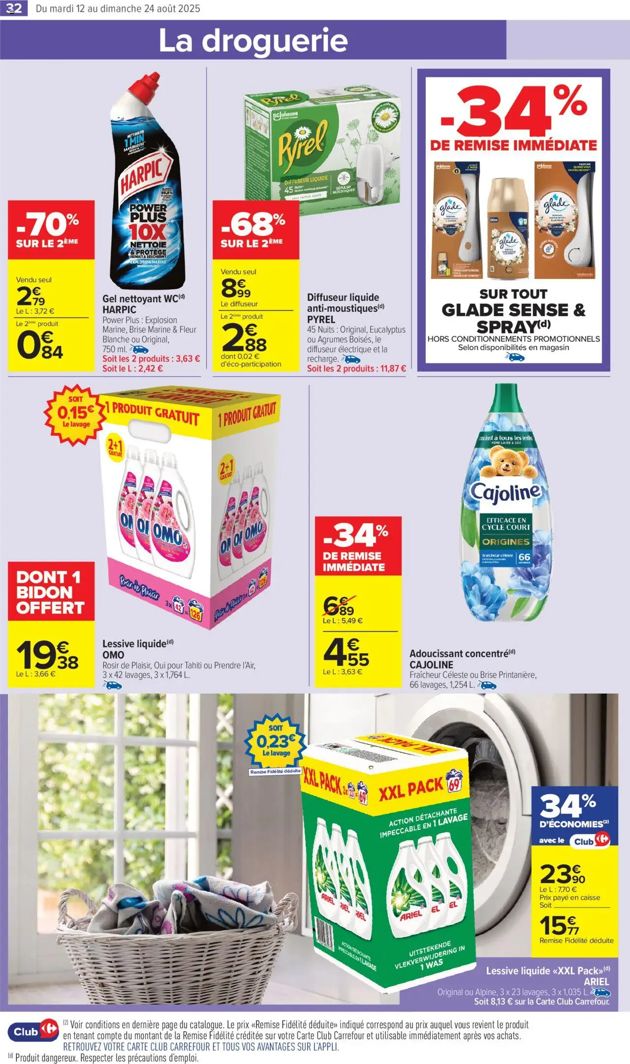  | Page: 34 | Produits: Ariel, Lessive Liquide, Adoucissant, Lessive