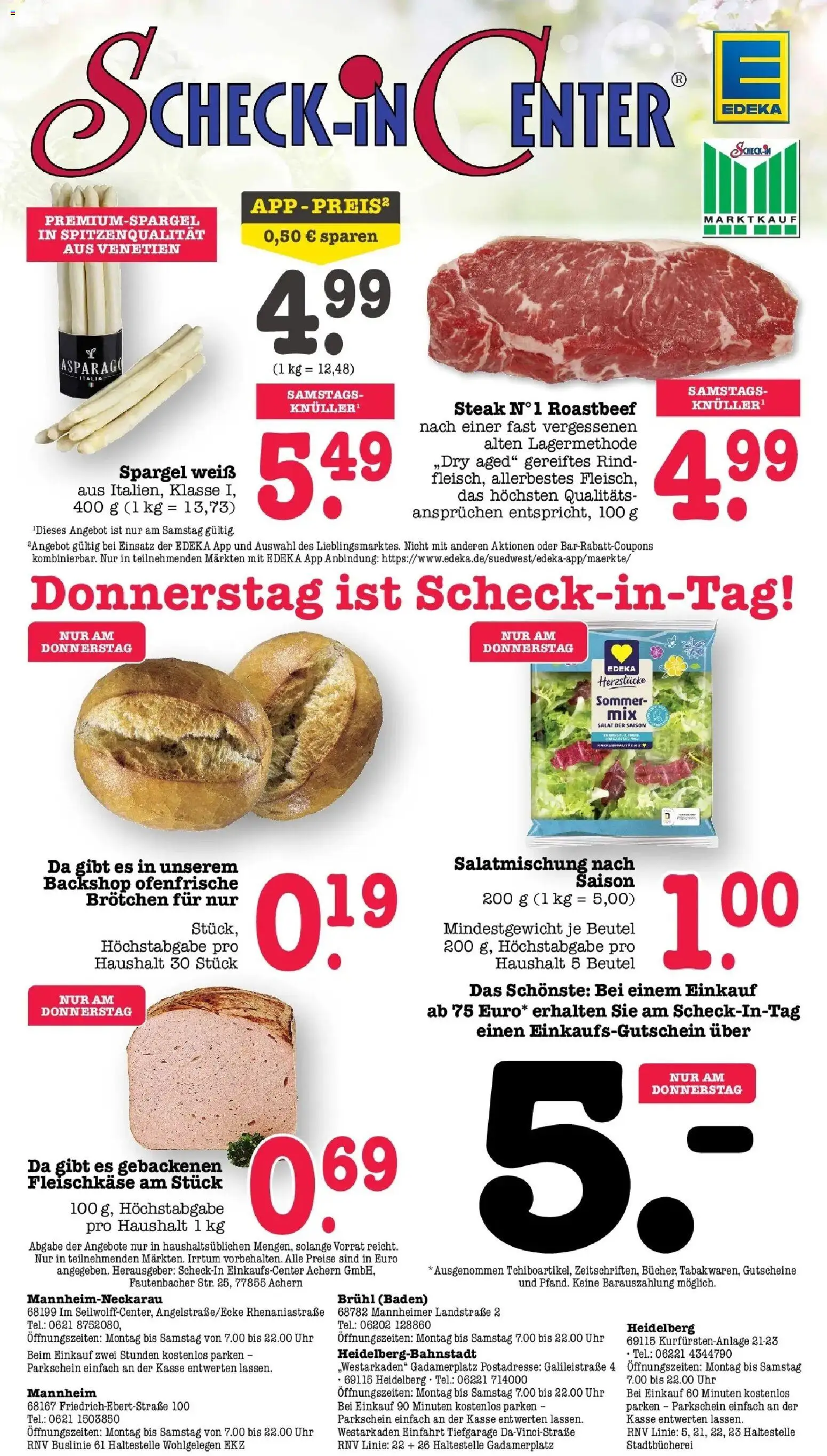 E center Prospekt Mannheim-Wohlgelegen	 – gültig ab 29.03.2026 | Seite: 80 | Produkte: Ofenfrische, Roastbeef, Steak, Uhr