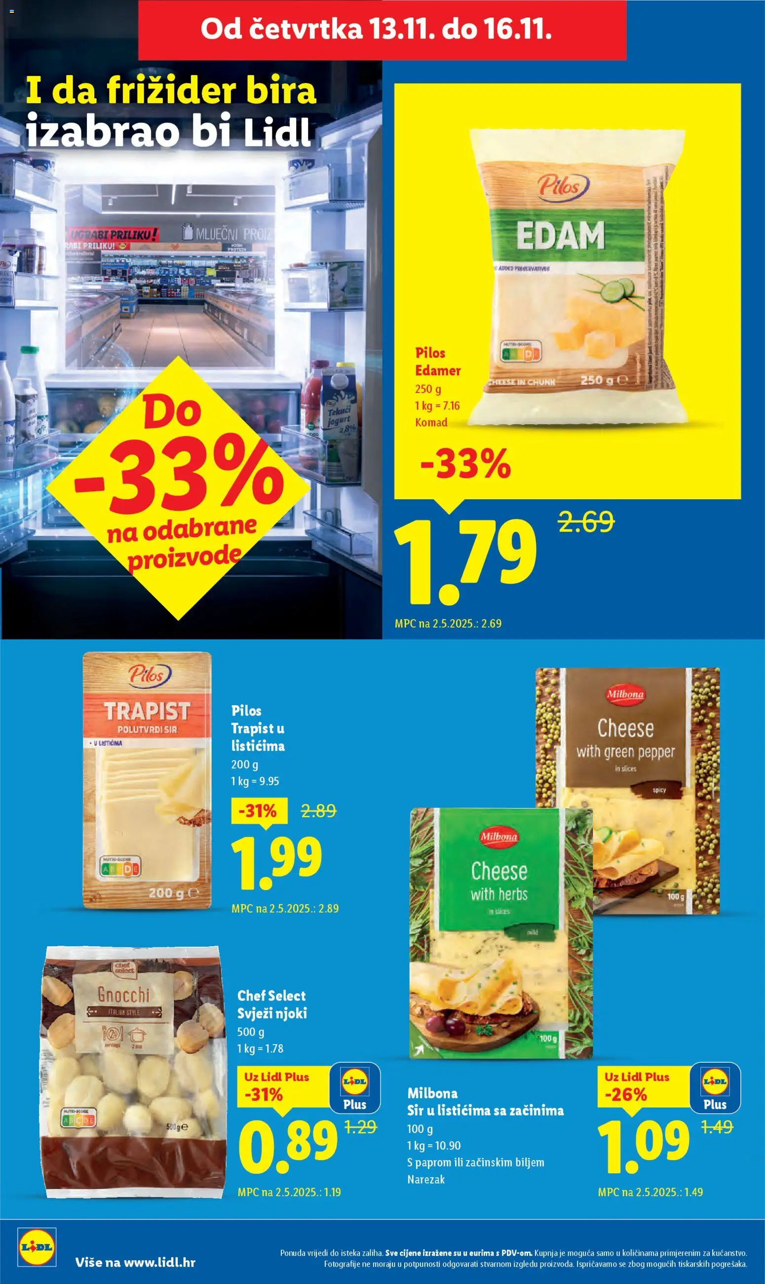 Lidl katalog | vrijedi od 10.11.2025 | Stranica: 84 | Proizvodi: Sir, Trapist, Narezak, Njoki