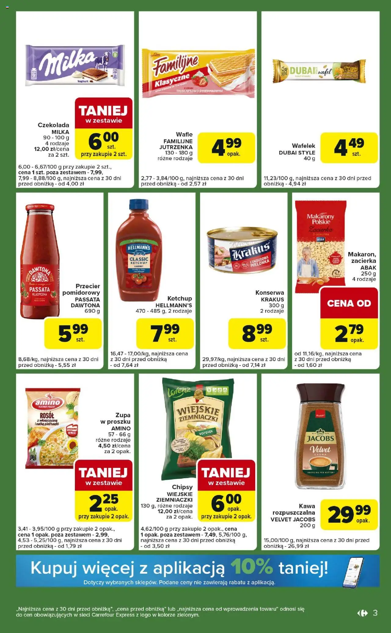 Carrefour Gazetka - Express II od 26.08.2025 | Strona: 3 | Produkty: Chipsy, Ketchup, Wafle, Czekolada