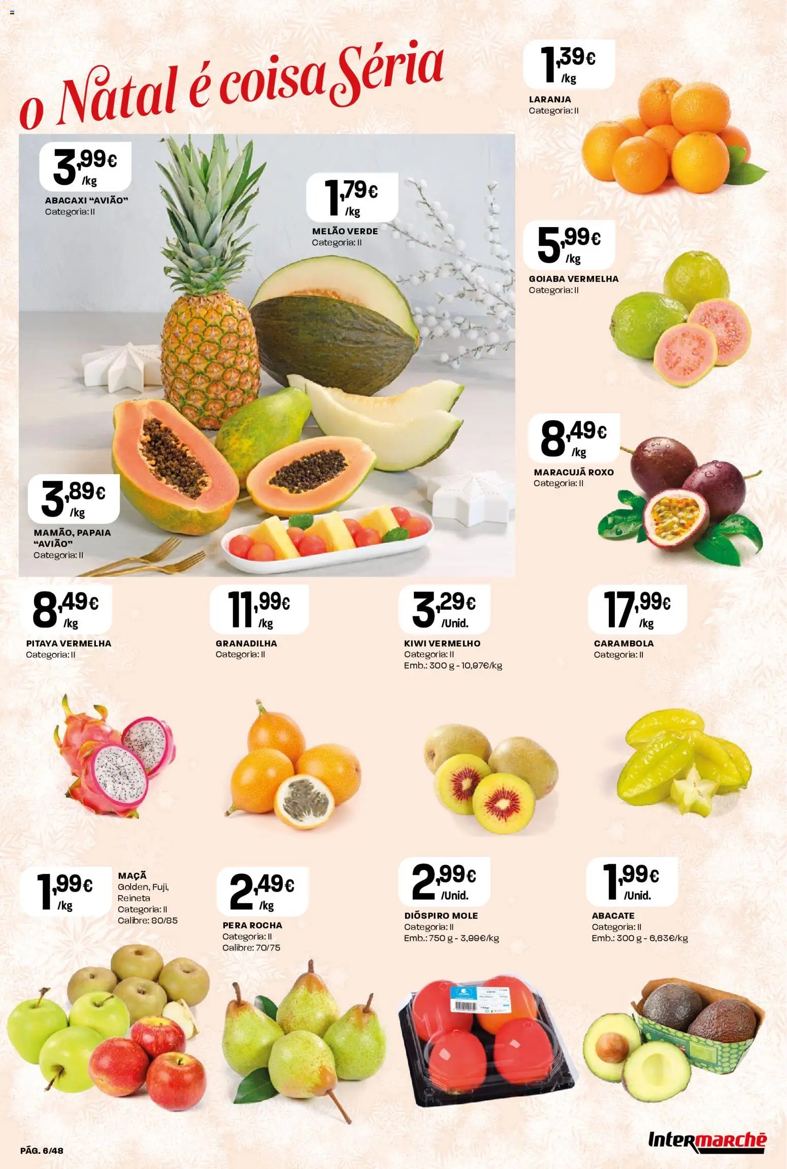Intermarché folheto │ válido de 18.12.2025 | Página: 6 | Produtos: Abacate, Abacaxi, Melão, Kiwi