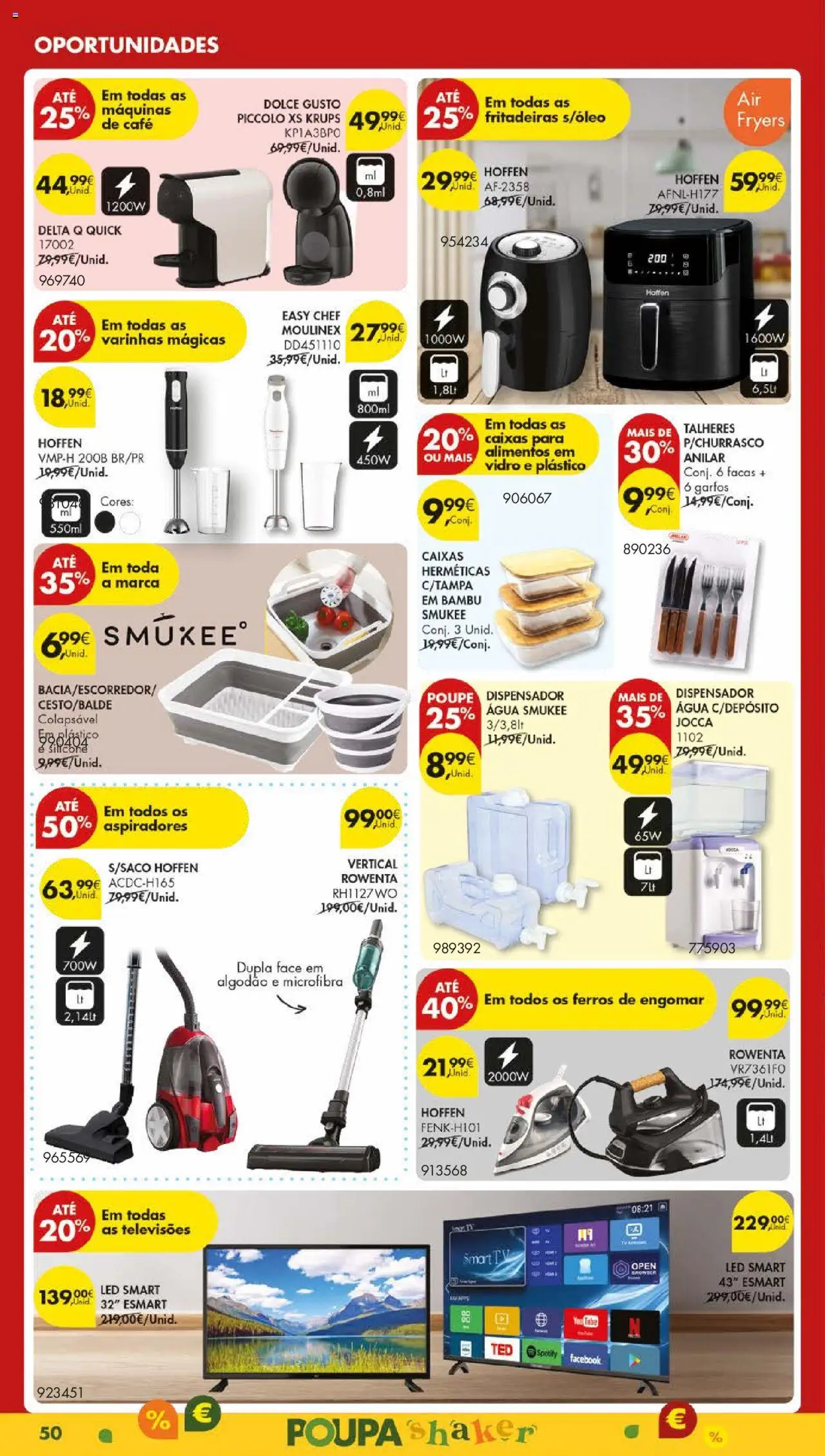 Pingo Doce folheto │ válido de 01.07.2025 | Página: 54 | Produtos: Air fryer, Máquina de café, Ferro, Algodão
