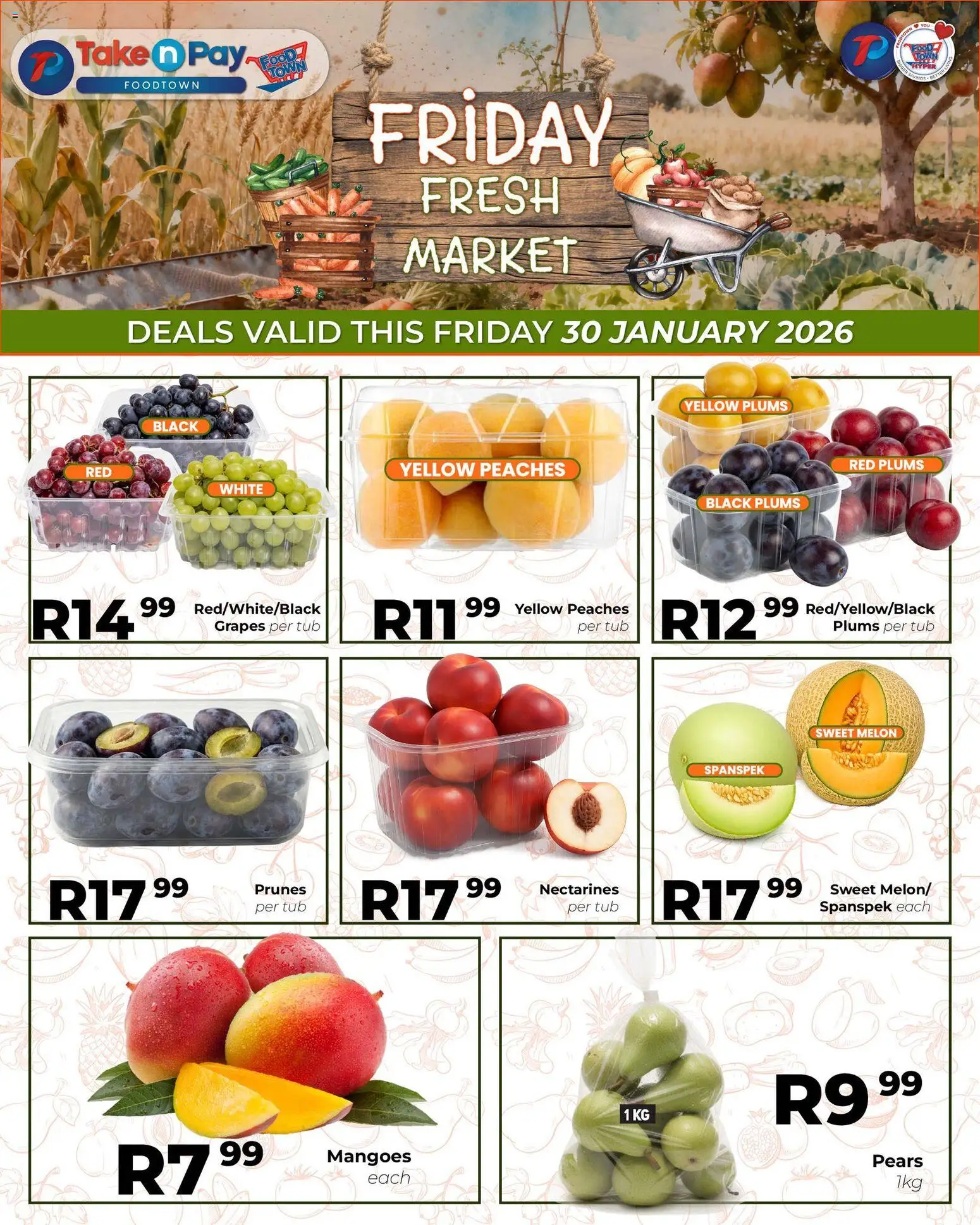 New Take n Pay catalogue – valid from 30.01.2026 | Page: 8 | Products: Pears, Nectarines, Grapes