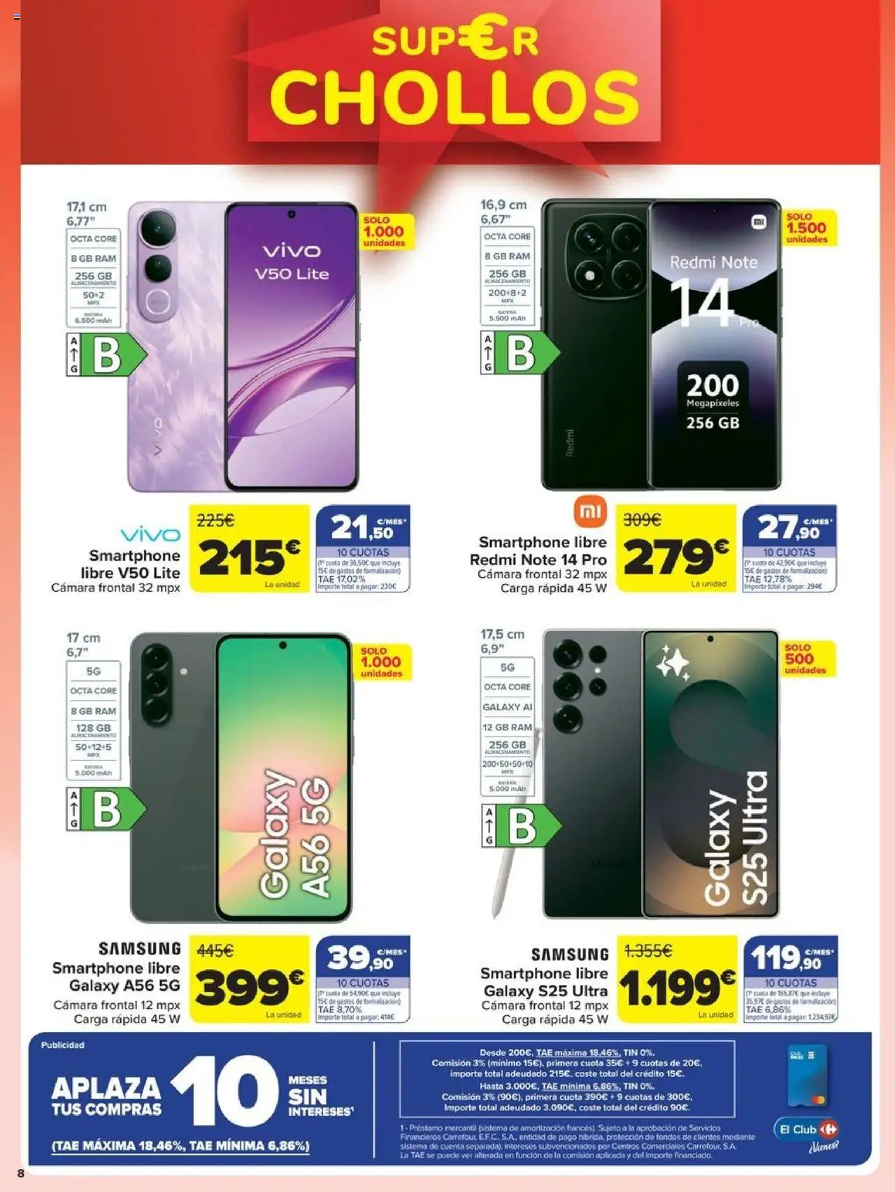 Carrefour - Chollos │ válido desde el 19.09.2025 | Página: 8 | Productos: Té, Smartphone, Cámara