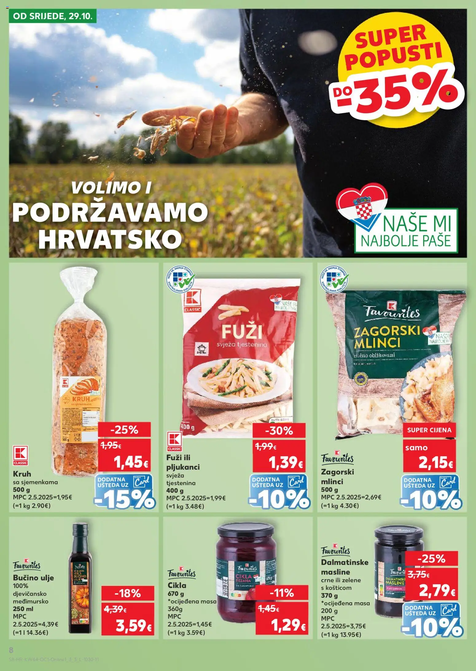 Kaufland katalog | vrijedi od 29.10.2025 | Stranica: 8 | Proizvodi: Masline, Tjestenina, Cikla, Pasta
