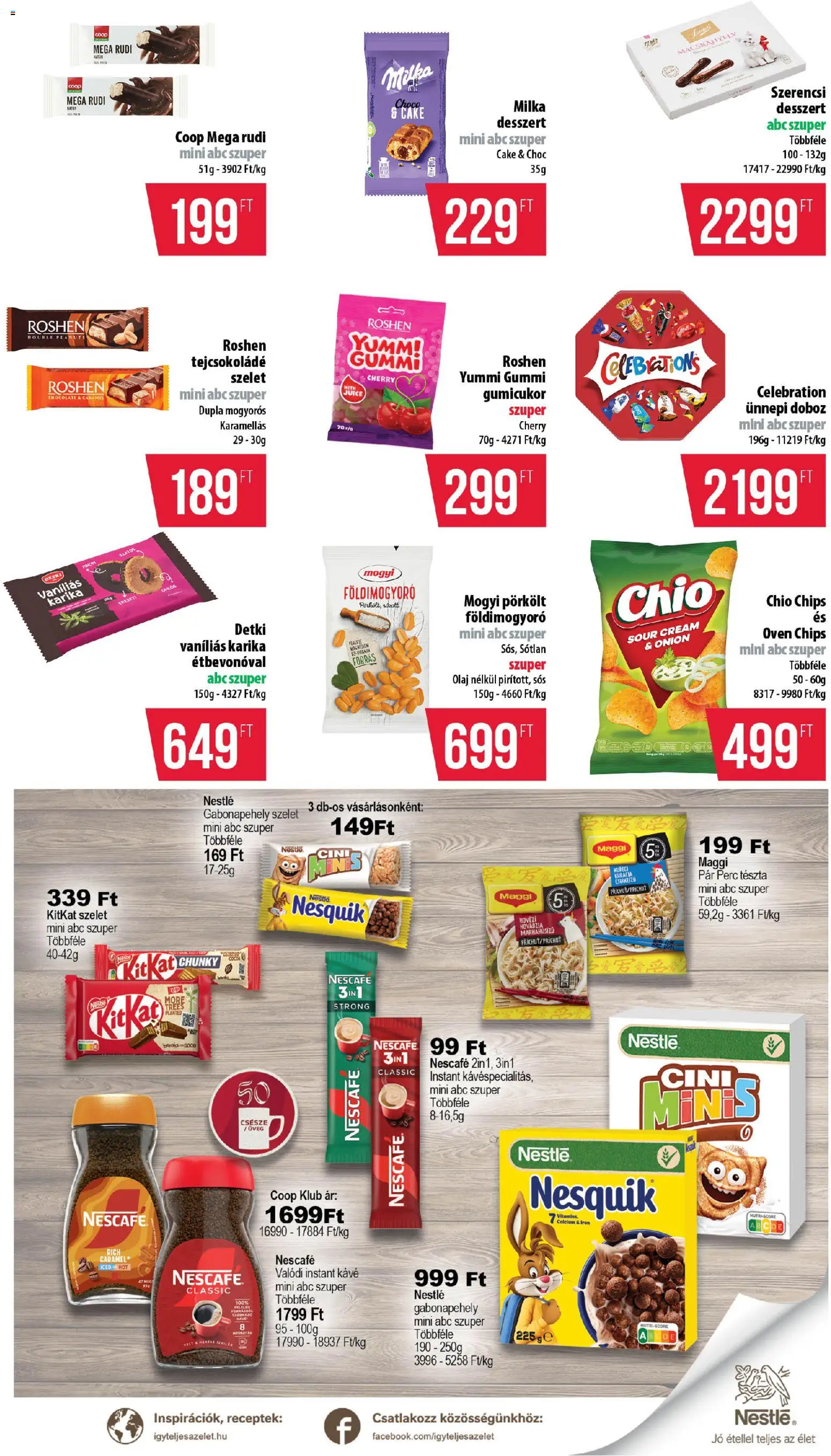 COOP akciós ujság - amely érvényes a következő dátumtól: 13.11.2025 | Oldal: 5 | Termékek: Nescafé, Gabonapehely, Maggi, Kávé