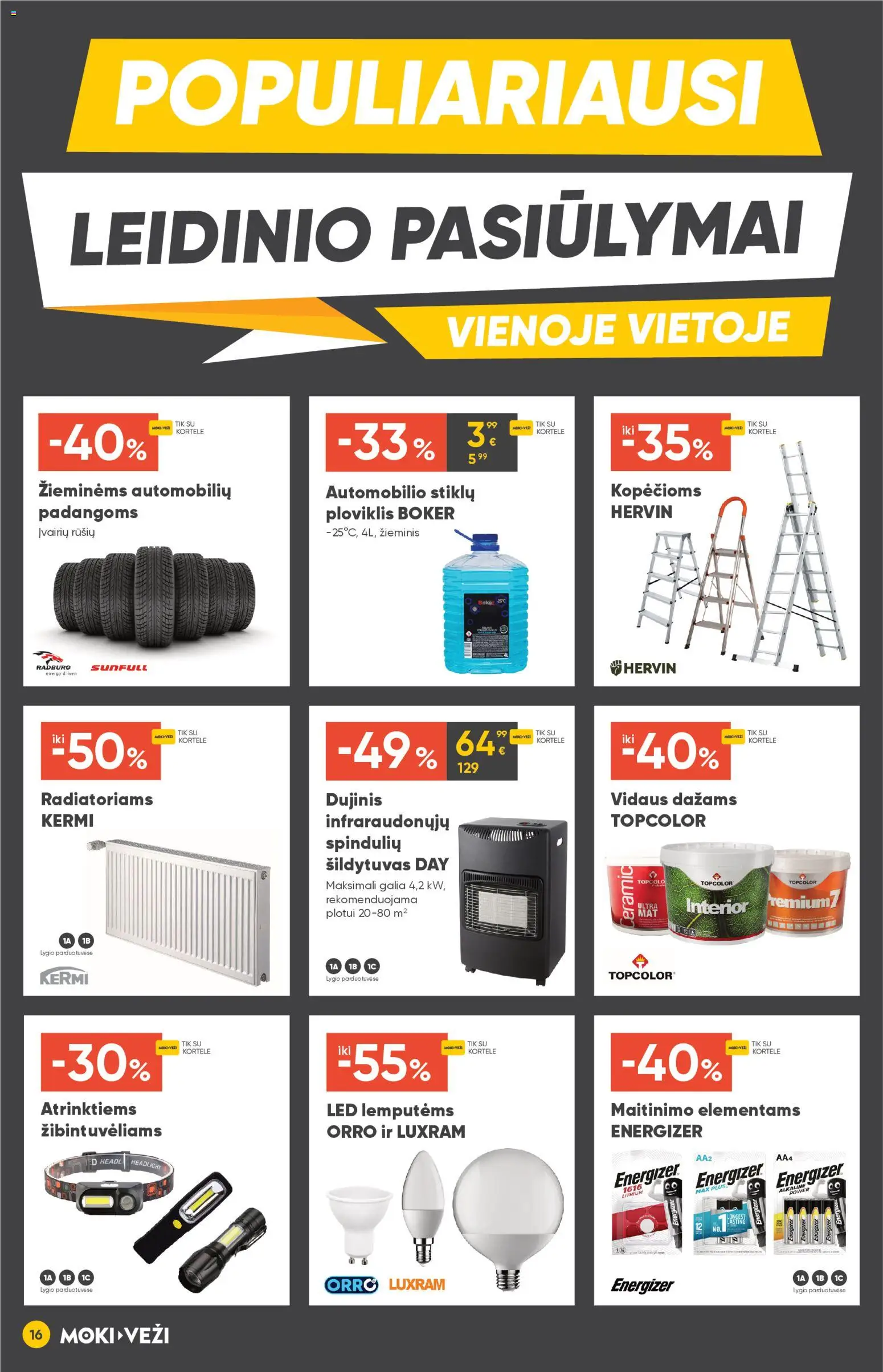 MOKI VEŽI akcijos nuo 13.11.2025 | Puslapis: 16 | Prekių: Ploviklis
