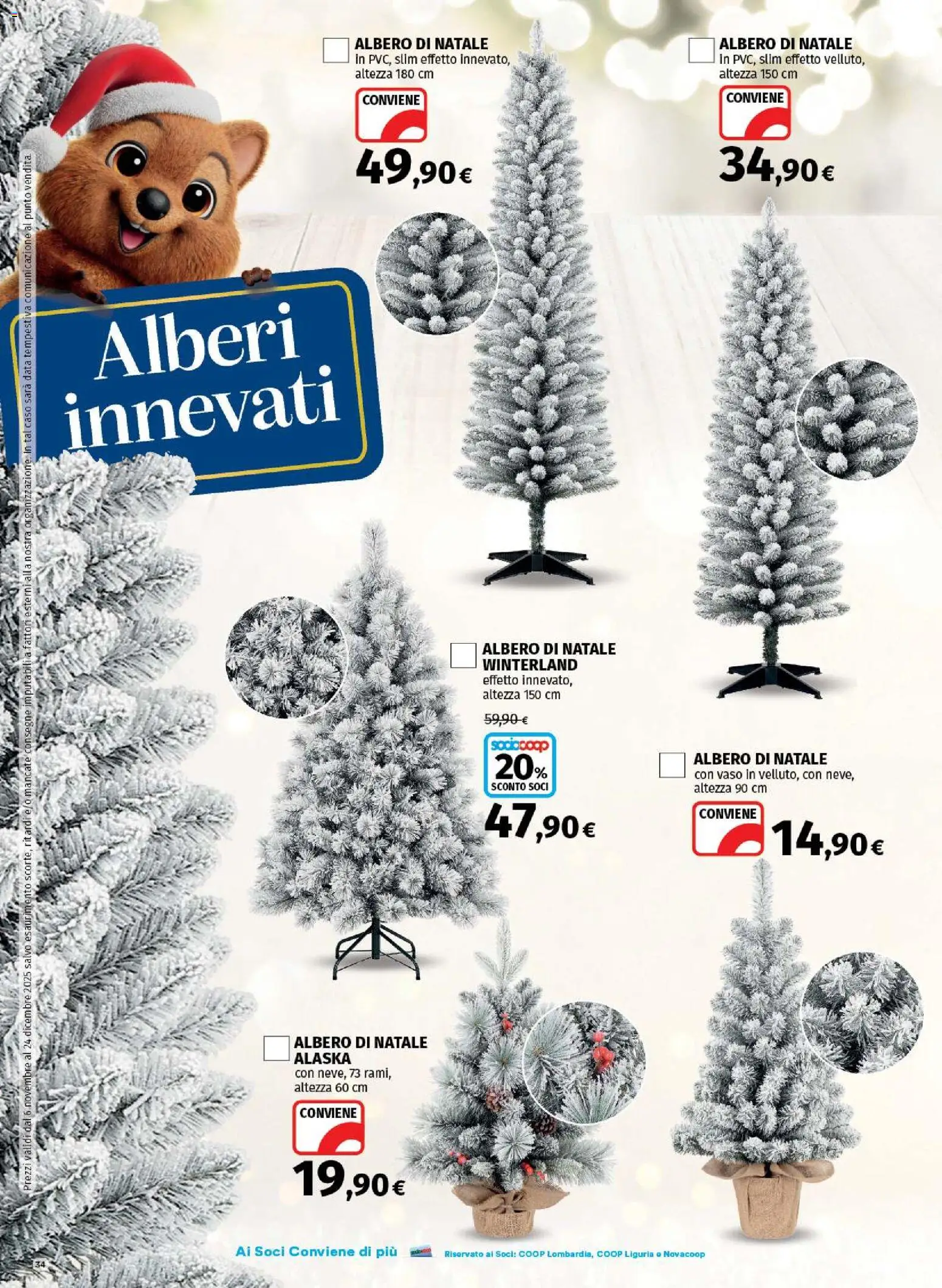 Volantino Ipercoop del 06.11.2025 | Pagina: 34 | Prodotti: Albero di natale, Data, Vaso