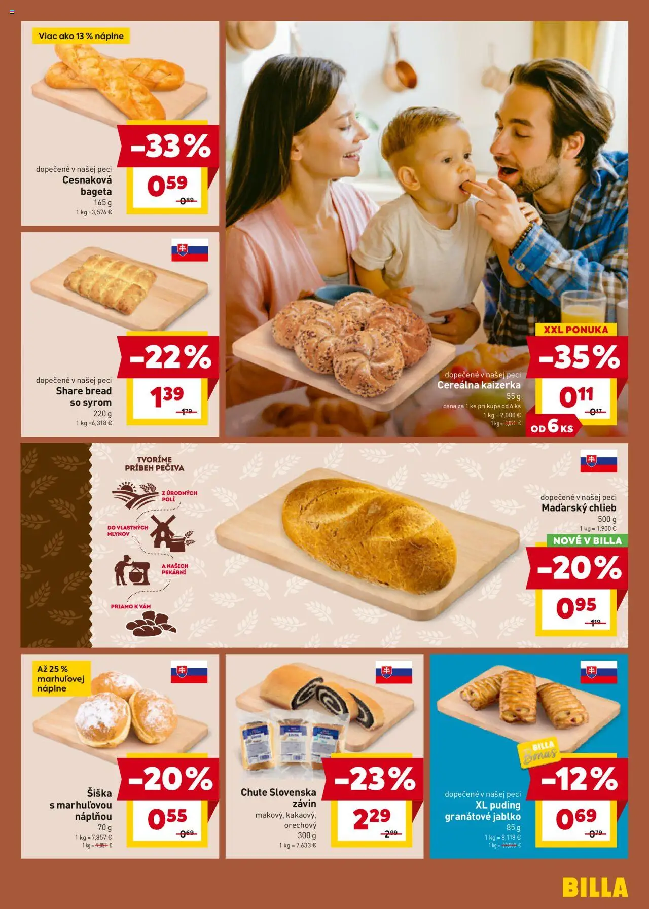 Billa leták │ platný od 09.07.2025 | Strana: 13 | Produkty: Chlieb, Donut, Závin, Puding