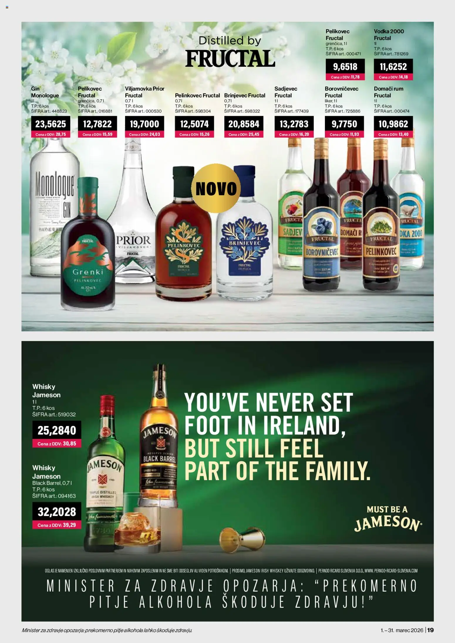 Novi Mercator katalog ponudbe – veljaven od 01.03.2026 | Stran: 19 | Izdelki: Kos, Gin, Vodka