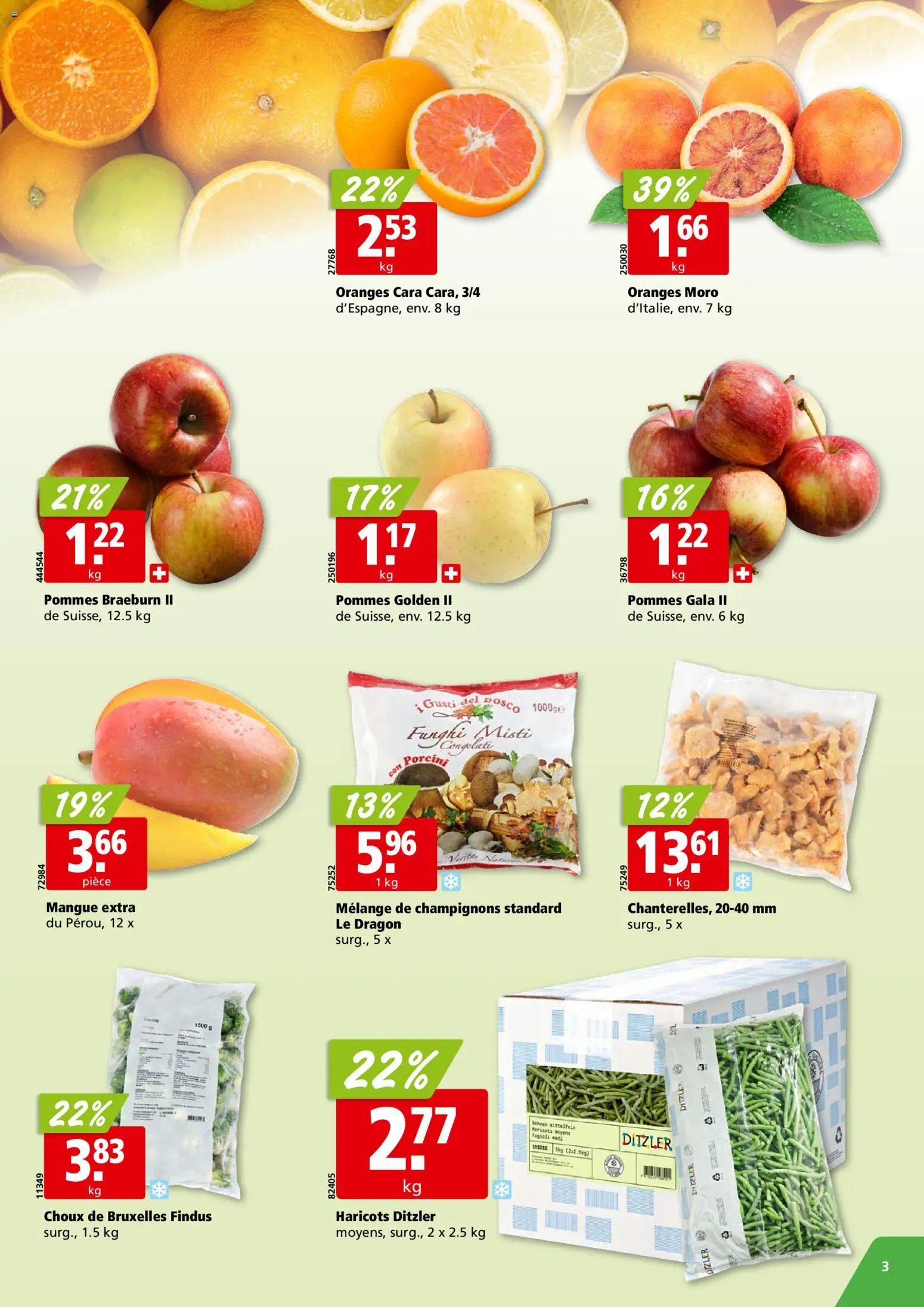 Aligro Aktionen Chavannes, Matran, Genève, Sion – gültig ab 05.01.2026 | Seite: 3 | Produkte: Champignons