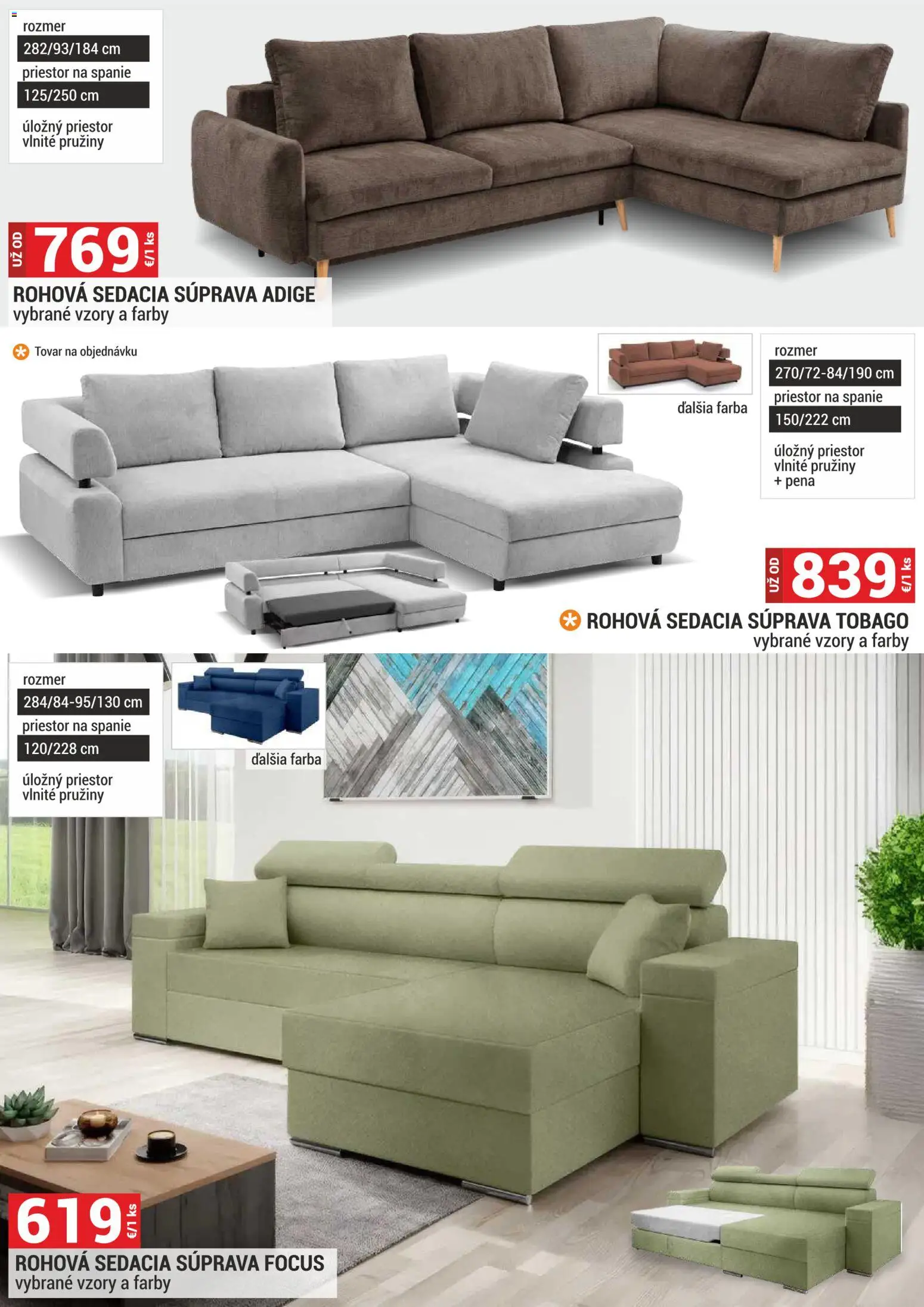 Nové Merkury Market akcie – leták je platný od 02.01.2026 | Strana: 23 | Produkty: Rohová sedacia súprava, Sedacia súprava