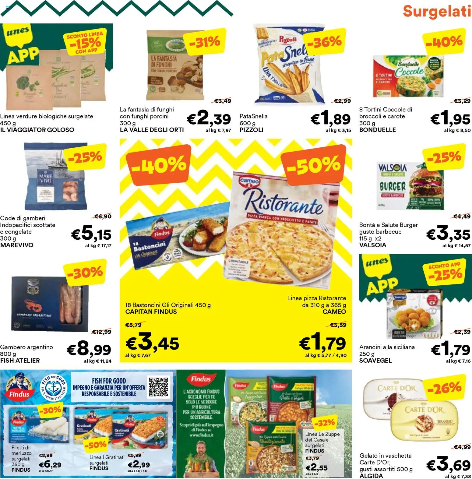 Volantino Unes del 06.04.2026 | Pagina: 5 | Prodotti: Merluzzo, Patate, Verdure, Prosciutto