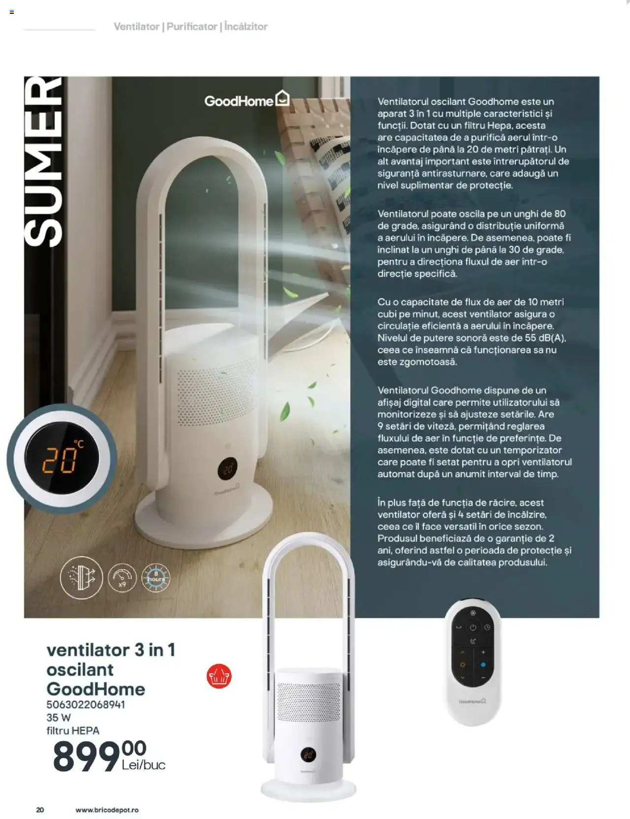 Brico Depot catalog - La Brico te răcorești pe măsură – valabil de la 27.06.2025 | Pagină: 20 | Produse: Ventilator