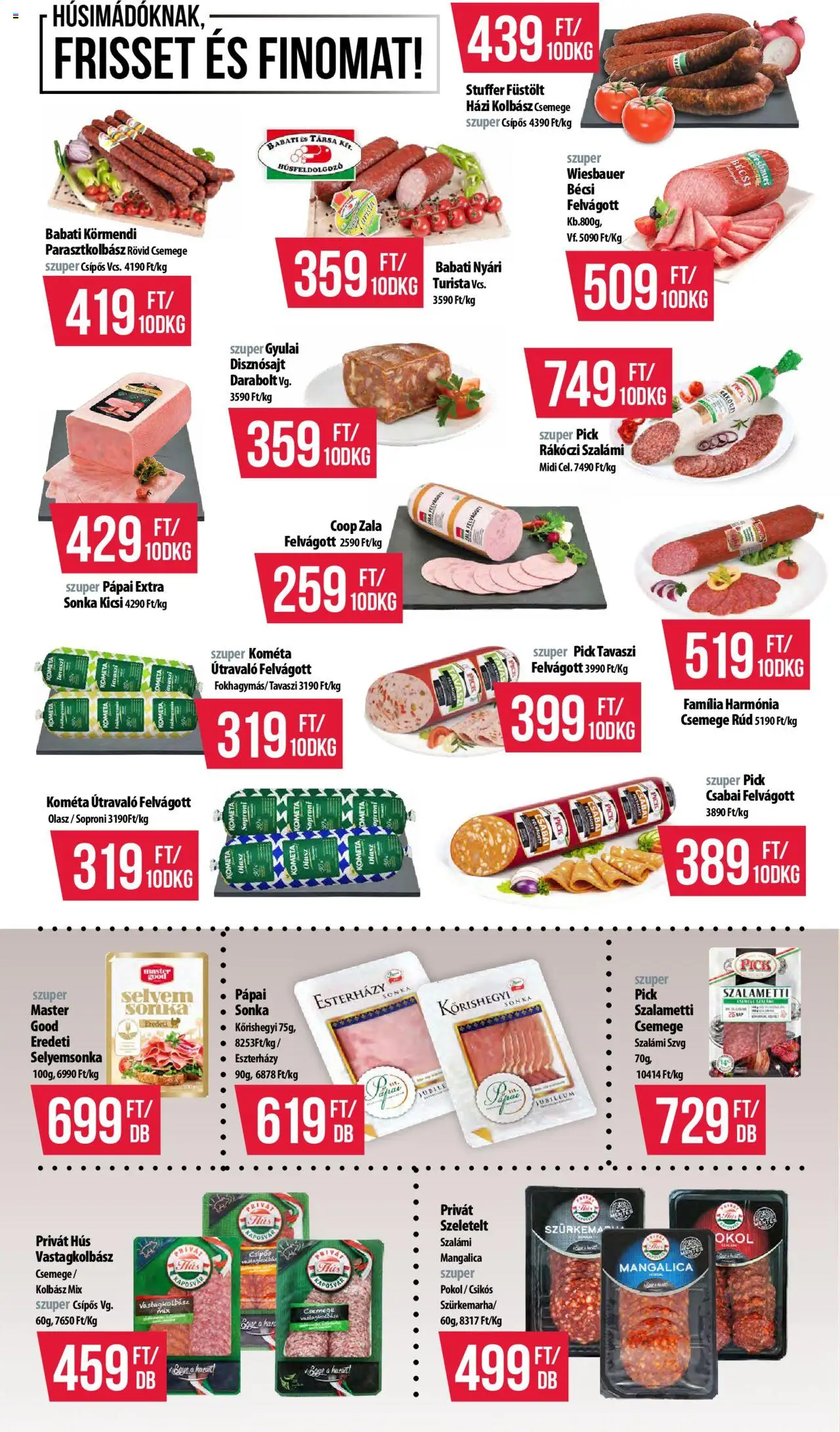 COOP akciós ujság - amely érvényes a következő dátumtól: 12.06.2025 | Oldal: 2 | Termékek: Hús, Pick, Sonka, Felvágott