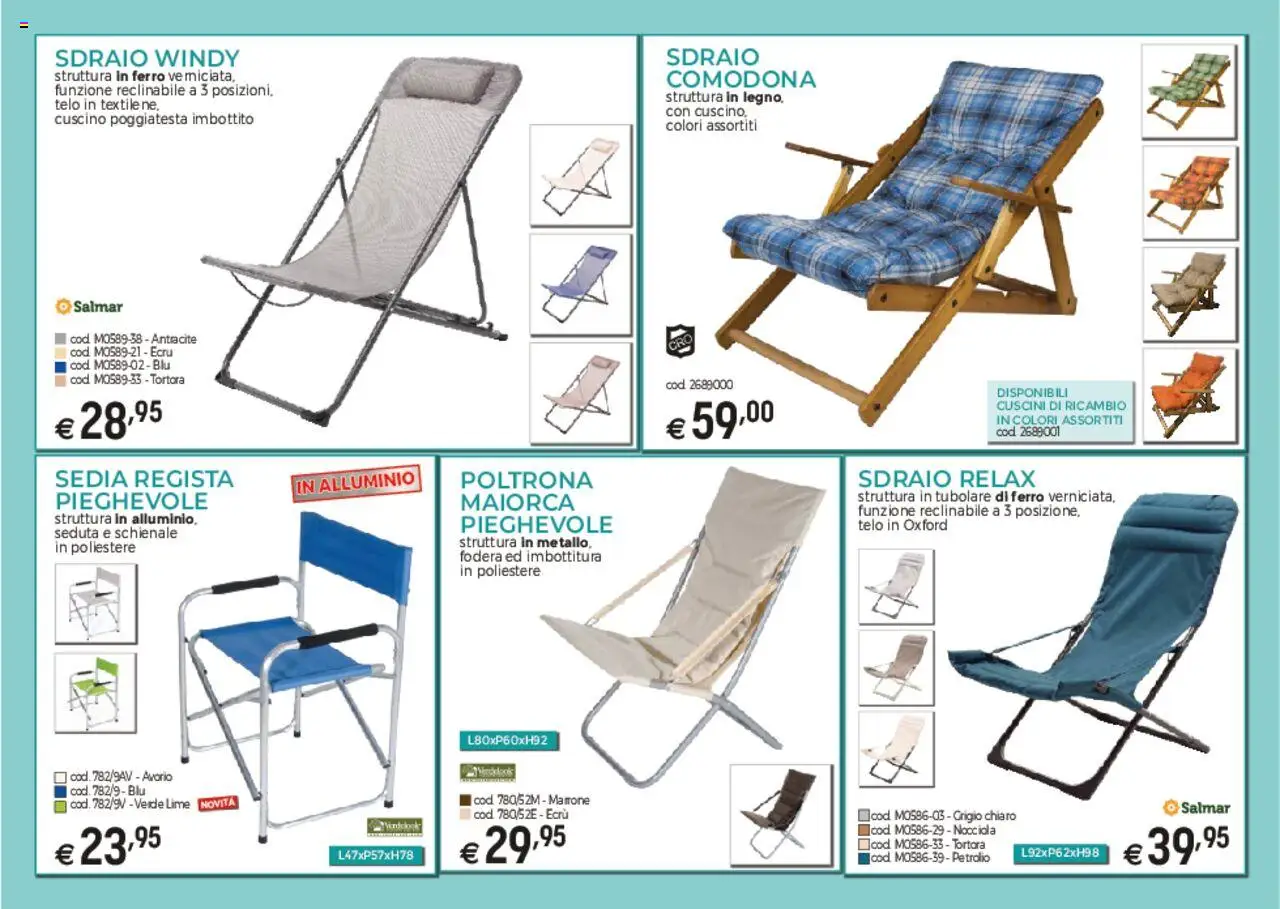 Volantino Brico OK del 03.03.2025 | Pagina: 16 | Prodotti: Sdraio, Lime, Cuscino, Poltrona