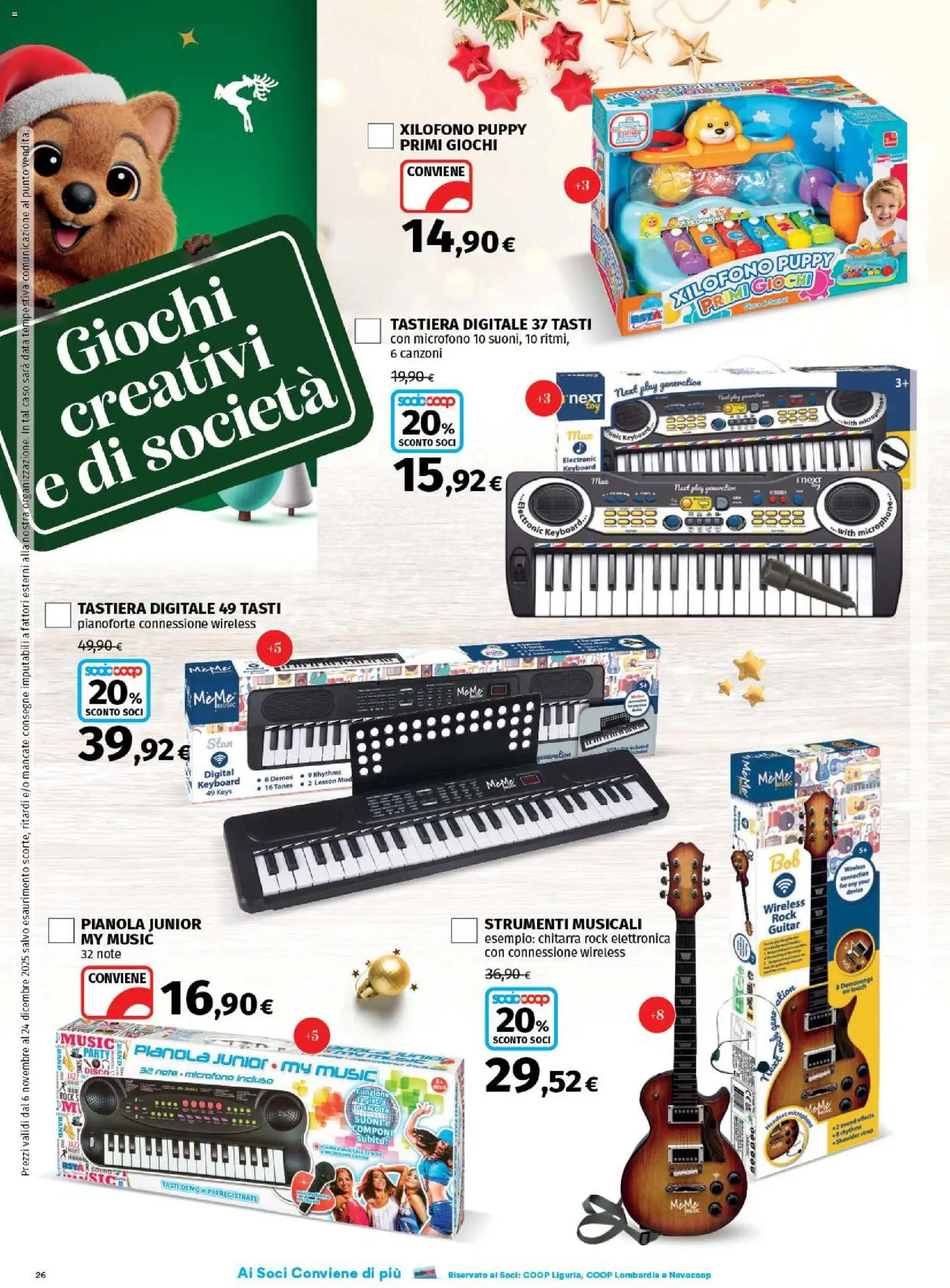 Volantino Ipercoop del 06.11.2025 | Pagina: 26 | Prodotti: Data, Tastiera, Microfono