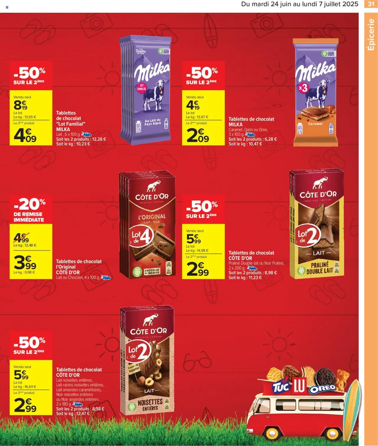  | Page: 33 | Produits: Tablettes de chocolat, Noisettes, Lait, Chocolat