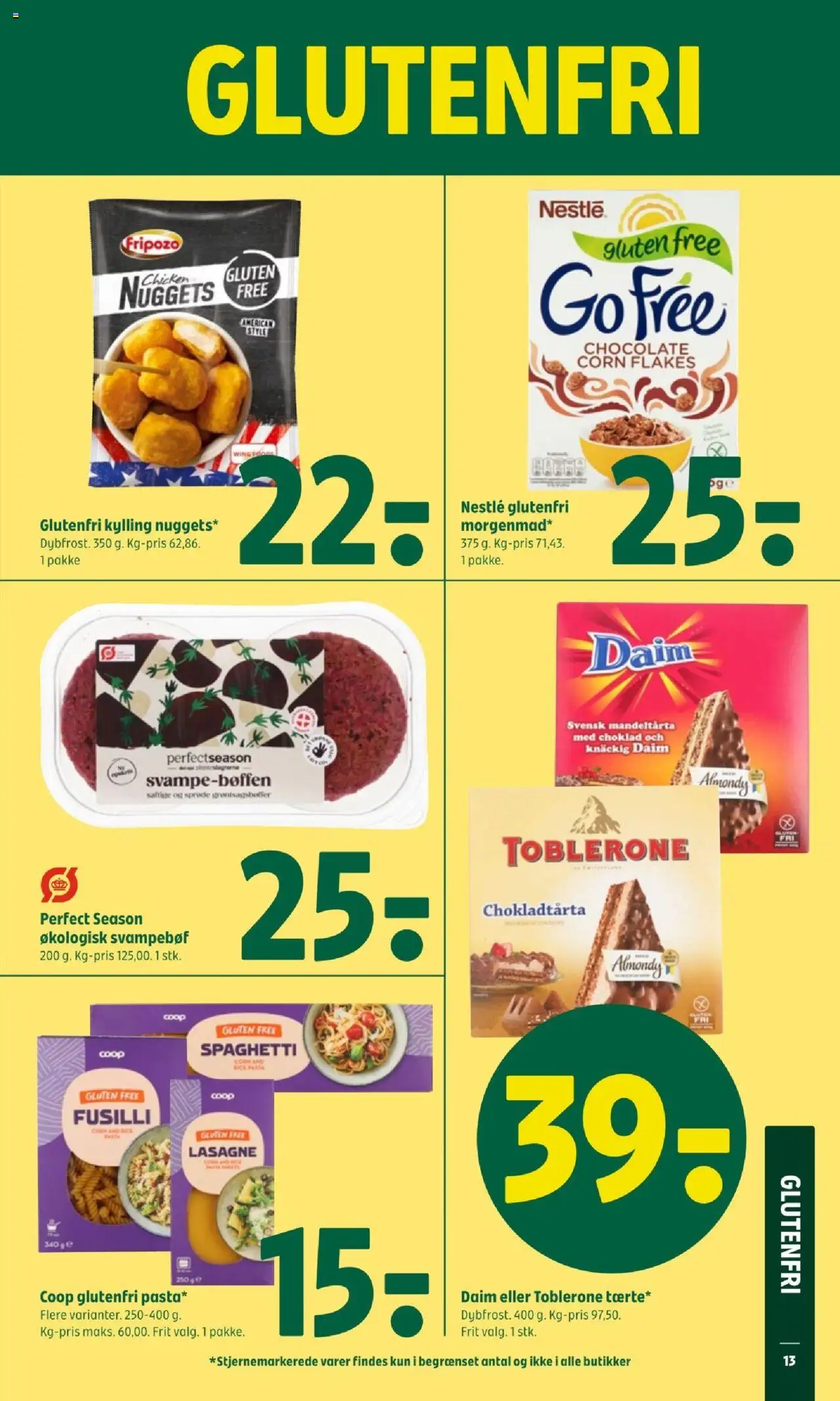 Coop 365 Tilbudsavis gyldig fra 14.08.2025 | Side: 15 | Produkter: Nuggets, Spaghetti, Pasta, Carpete