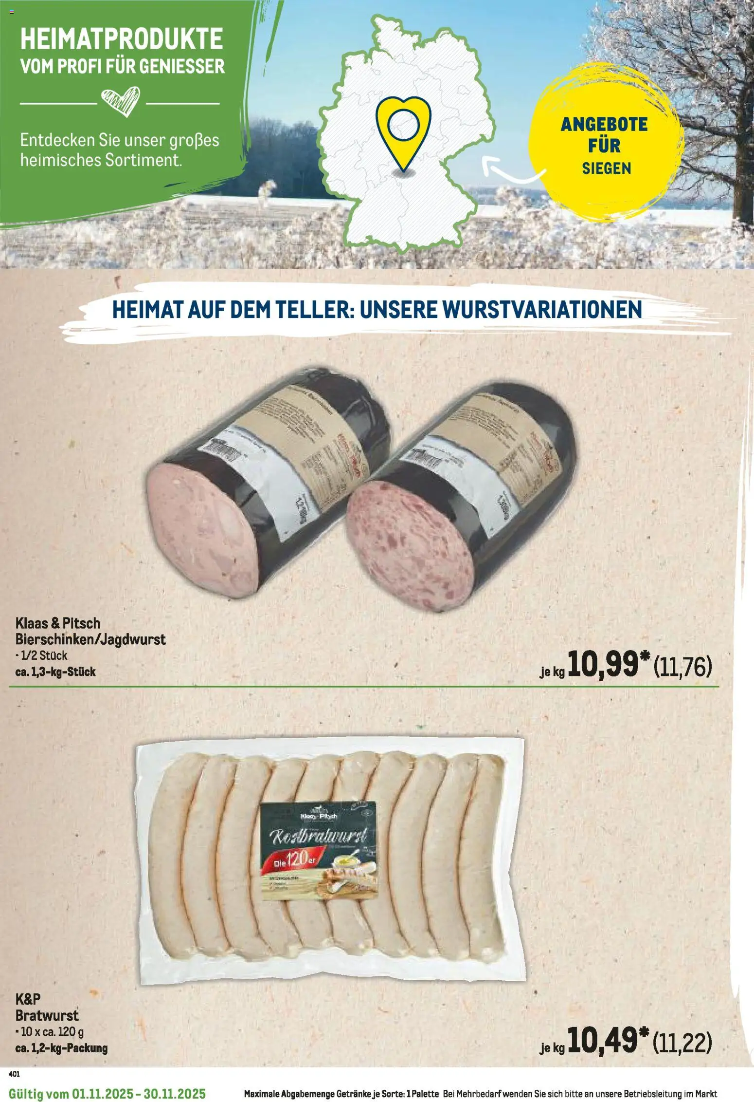 Metro Regionaler Flyer – gültig ab 01.11.2025 | Seite: 8 | Produkte: Bratwurst