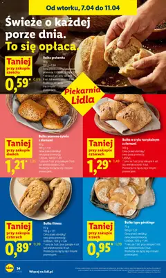 Pogląd oferty "Bułka grahamka, 70 g" - ważna od 09.04.2026 | Strona: 32 | Produkty: Piekarnia, Bułka fitness, Bułka