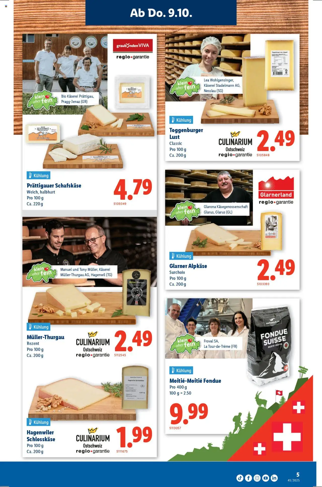 Lidl Aktionen Klein aber fein – gültig ab 09.10.2025 | Seite: 5 | Produkte: Fondue