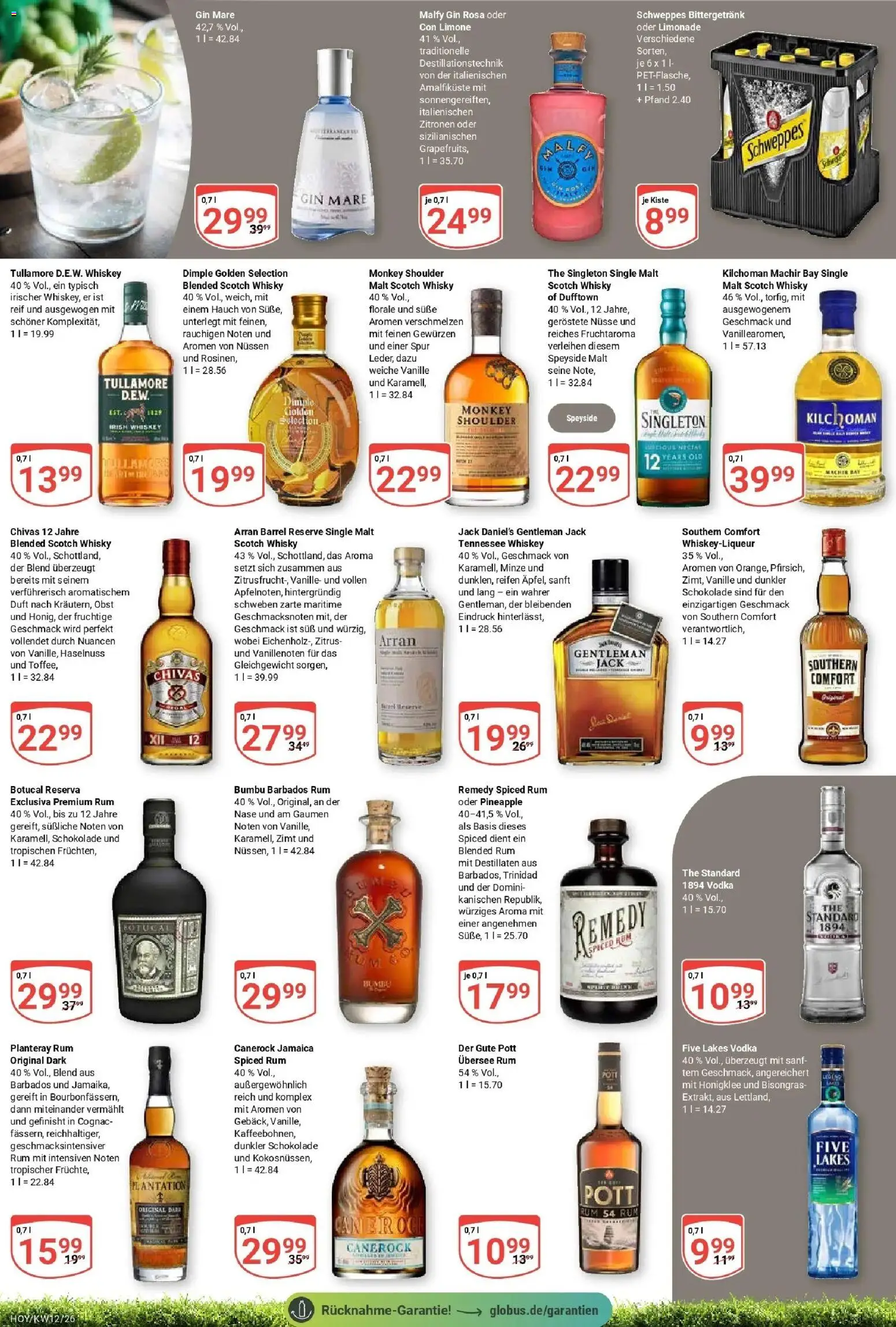Globus prospekt Hoyerswerda	 – gültig ab 15.03.2026 | Seite: 18 | Produkte: Rum, Schweppes, Obst, Zitronen