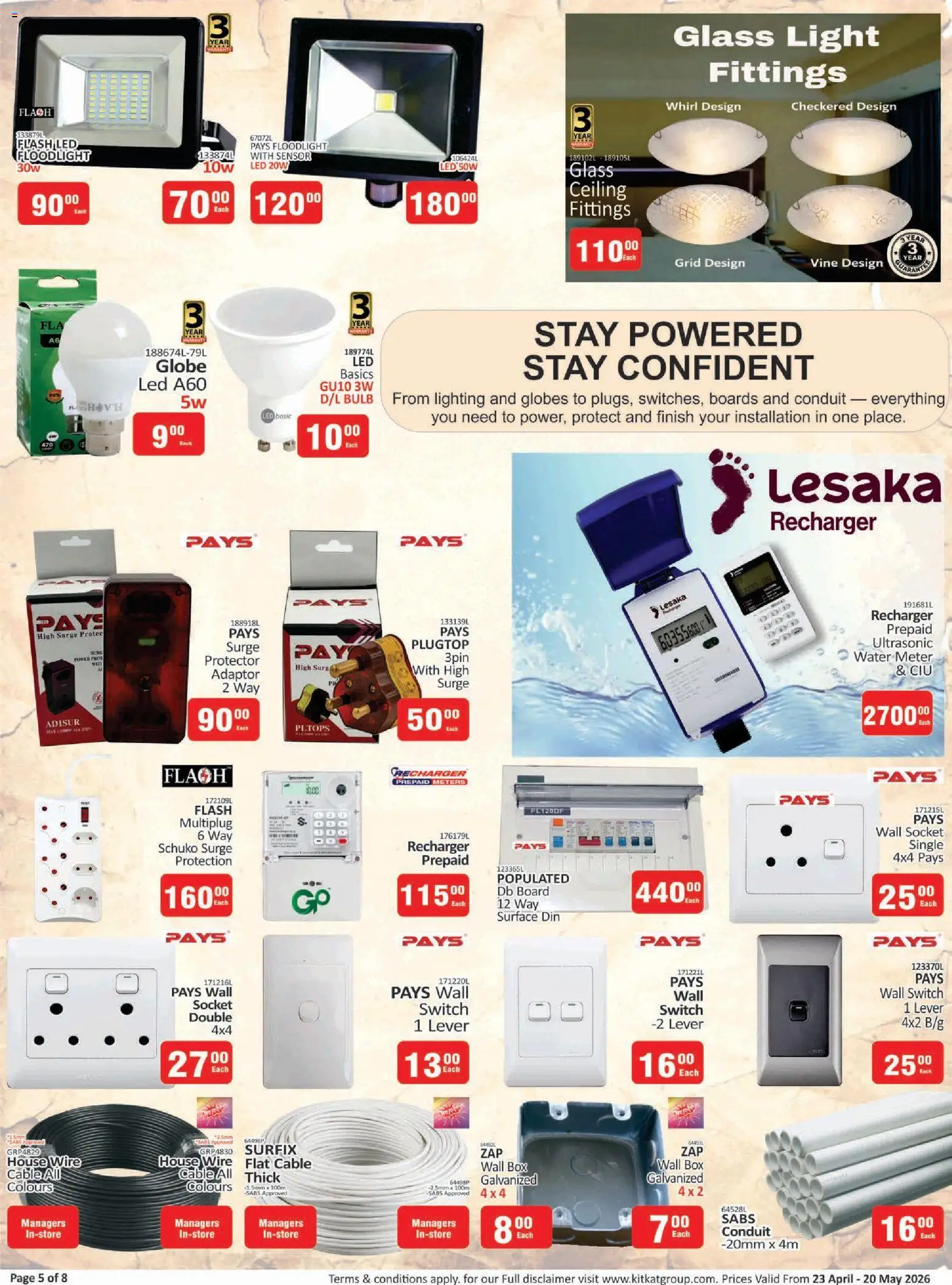 New KIT KAT Cash & Carry catalogue – valid from 23.04.2026 | Page: 5 | Products: Cable, Box, Switch, Water