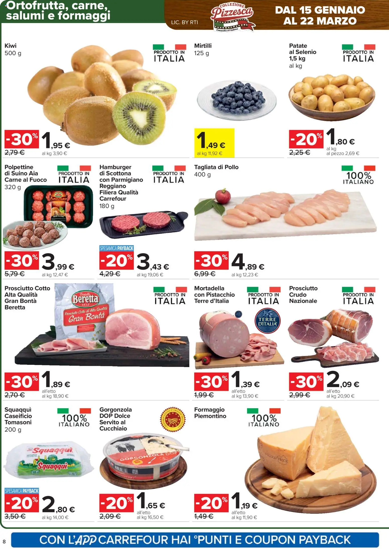 Volantino Carrefour del 26.02.2026 | Pagina: 8 | Prodotti: Pollo, Suino, Formaggio, Prosciutto