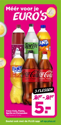 Coca-Cola, Fanta, Sprite en Fernandes, Alle flessen à 1,5 liter - Voorbeeld van een folder van Plus, geldig van 26.11.2025 | Pagina: 2 | Producten: Sprite