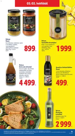 Deluxe Pesto*, Bazsalikommal, rukkolával, sajttal és kesudióval / gombás, szarvasgombával / zöldségekkel és tonhallal 190 g - amely érvényes a következő dátumtól: 26.02.2026 | Oldal: 73