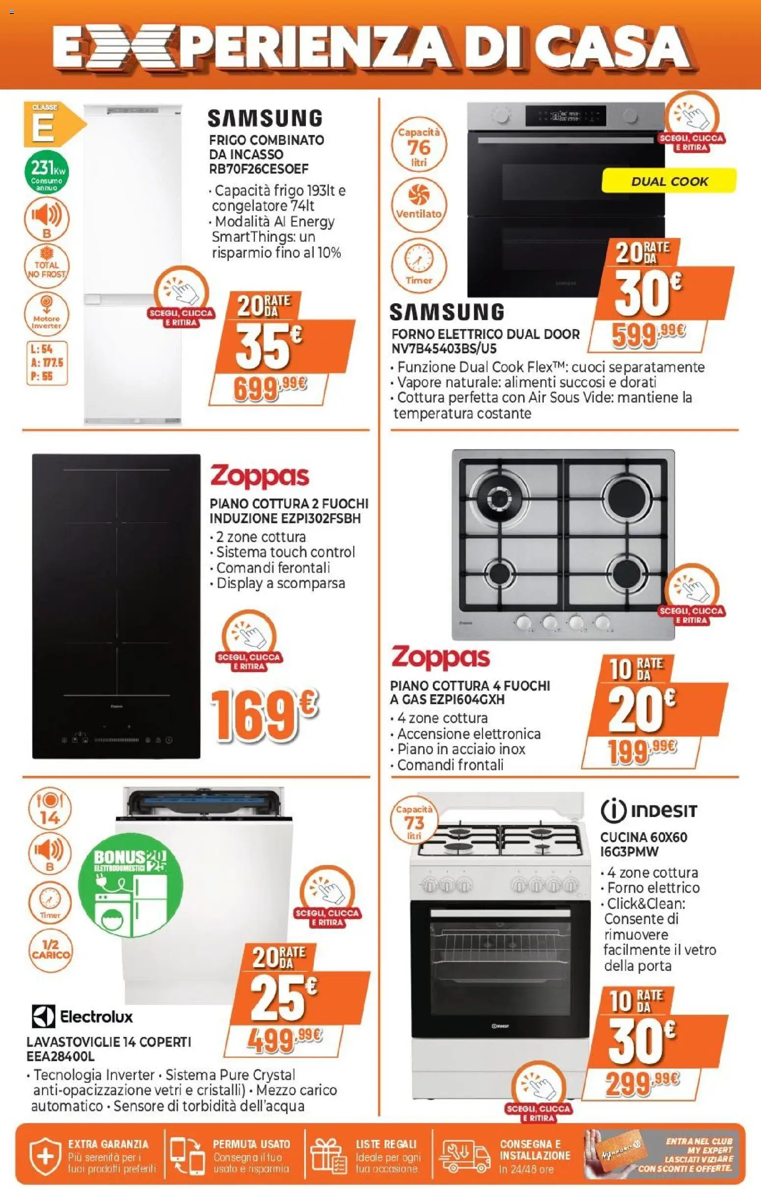 Volantino Expert del 09.04.2026 | Pagina: 25 | Prodotti: Lavastoviglie, Congelatore, Forno elettrico, Samsung
