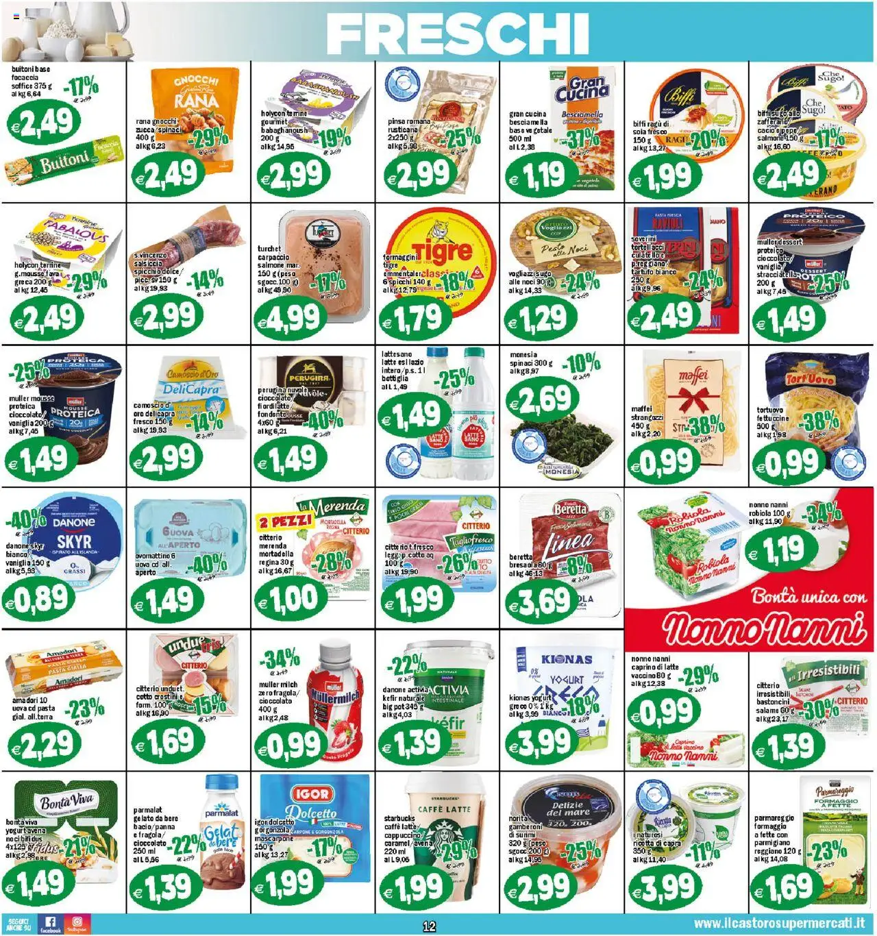 Volantino Il Castoro del 17.09.2025 | Pagina: 12 | Prodotti: Gelato, Salsiccia, Noci, Robiola