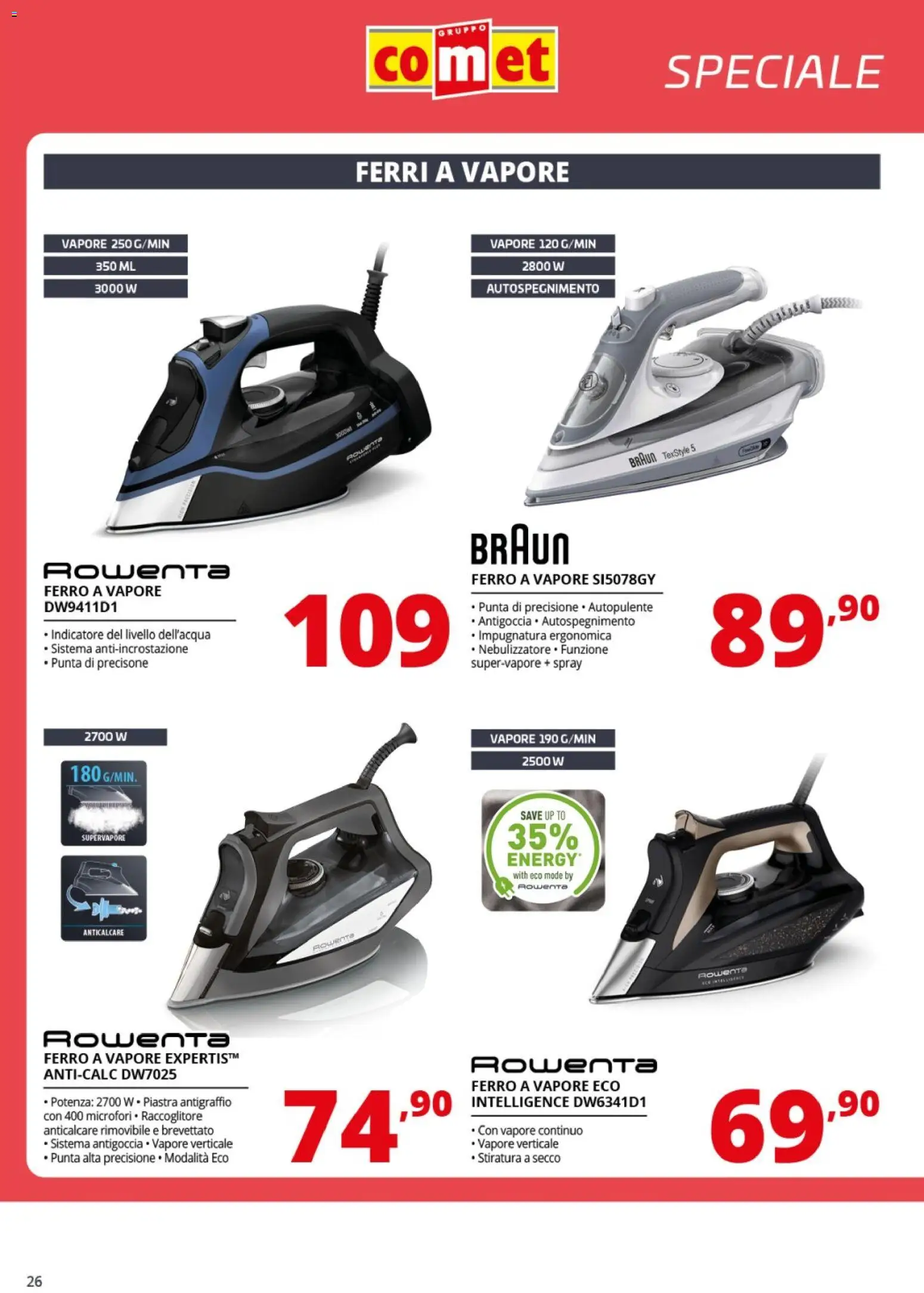 Volantino Comet del 20.02.2026 | Pagina: 26 | Prodotti: Anticalcare, Nebulizzatore