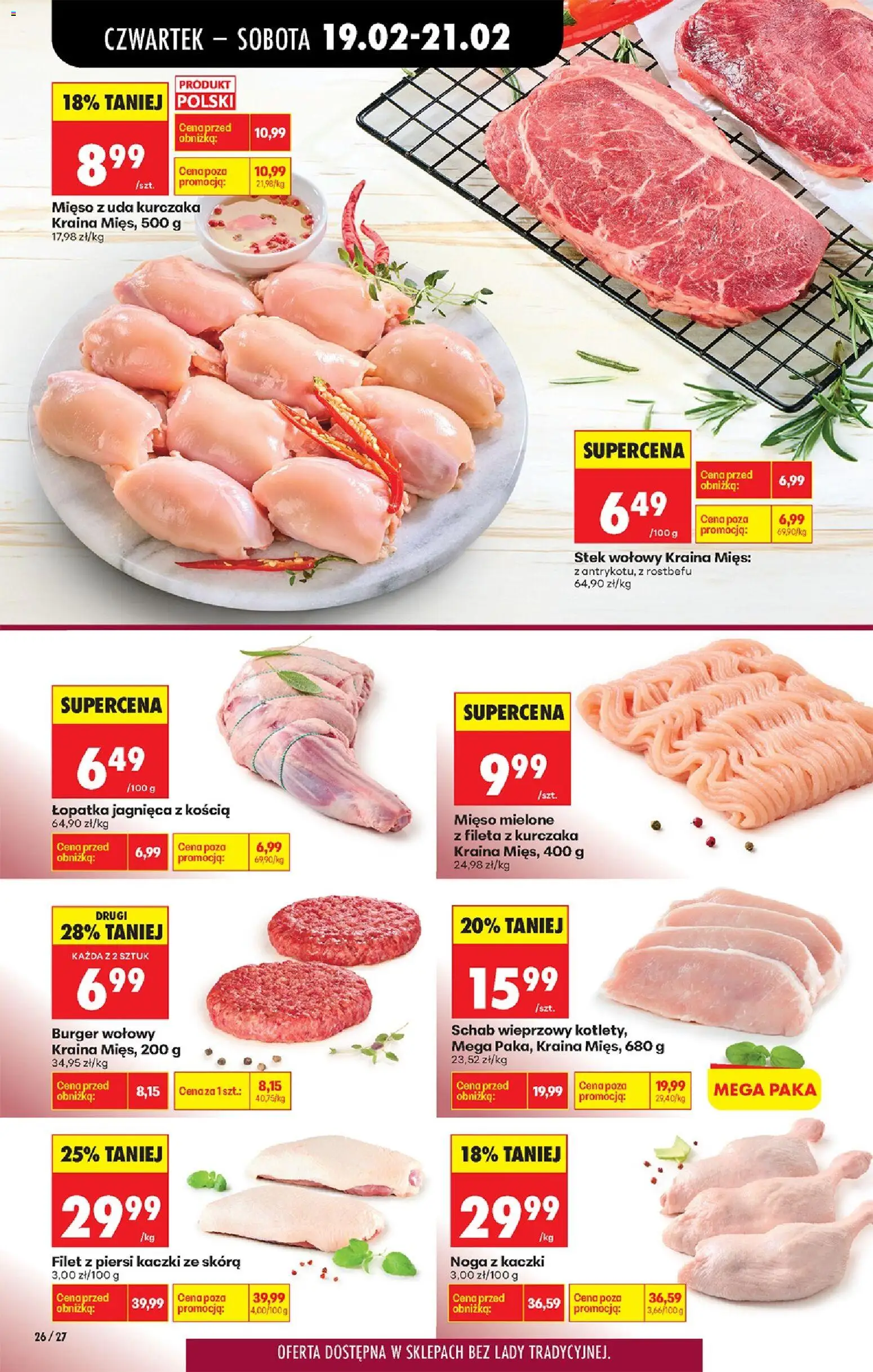 Biedronka Polsko leták - W tym tygodniu od 19.02.2026 | Strana: 32 | Produkty: Burger, Lopatka, Filet