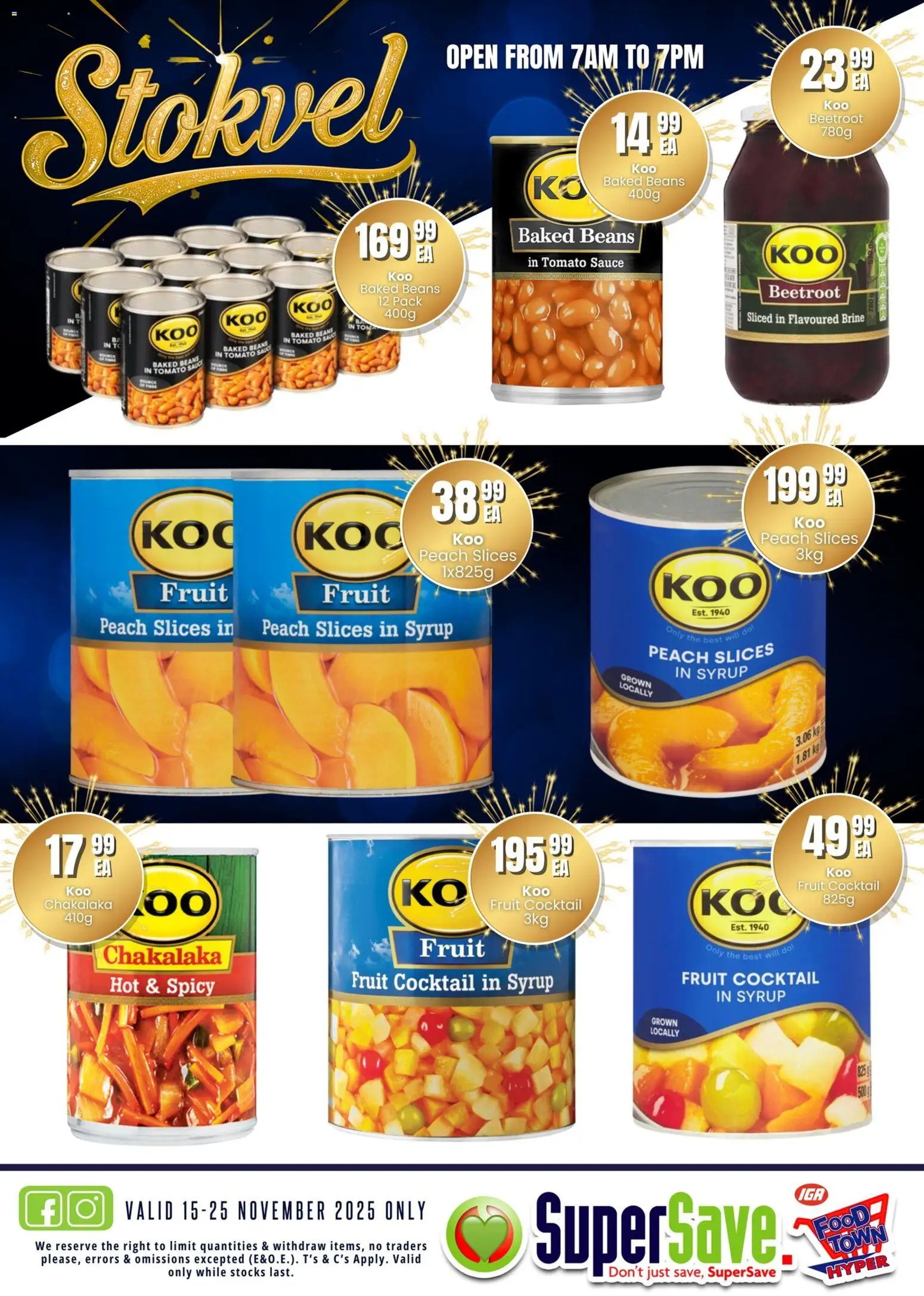 New Super Save catalogue – valid from 15.11.2025 | Page: 8 | Products: Beans, Tomato sauce, Syrup, Sauce