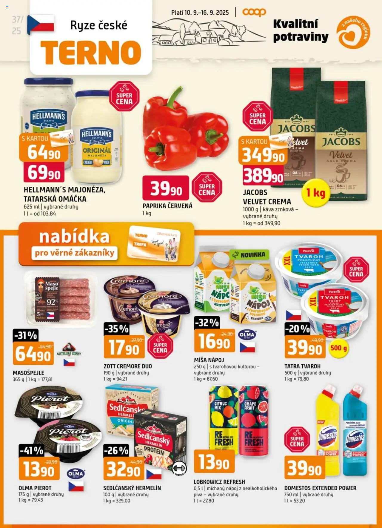 Terno leták od 10.09.2025 | Strana: 20 | Produkty: Tvaroh, Hellmann's, Paprika červená, Protein