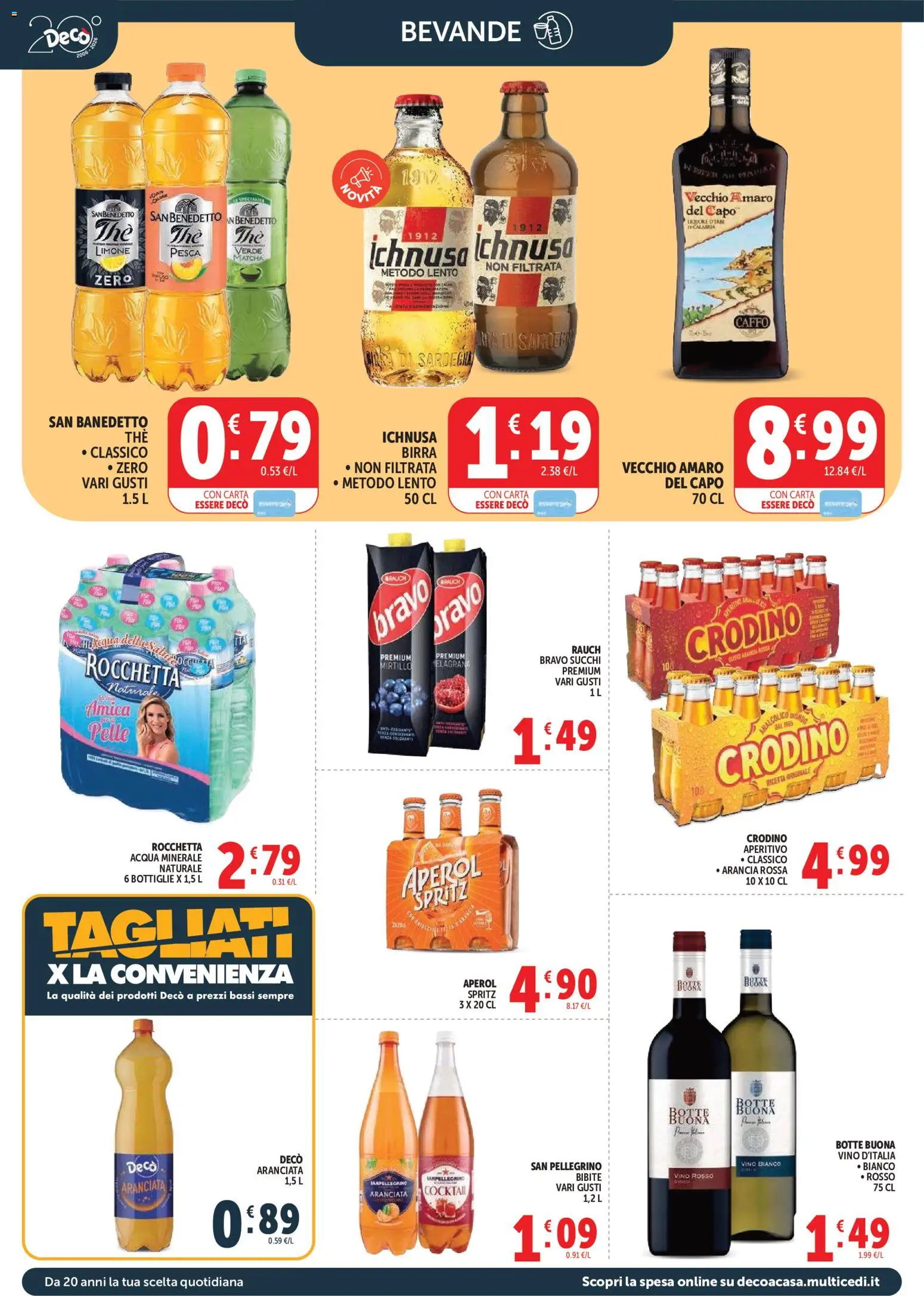 Volantino Decò del 27.03.2026 | Pagina: 18 | Prodotti: Acqua, Vino, Aperol, Amaro
