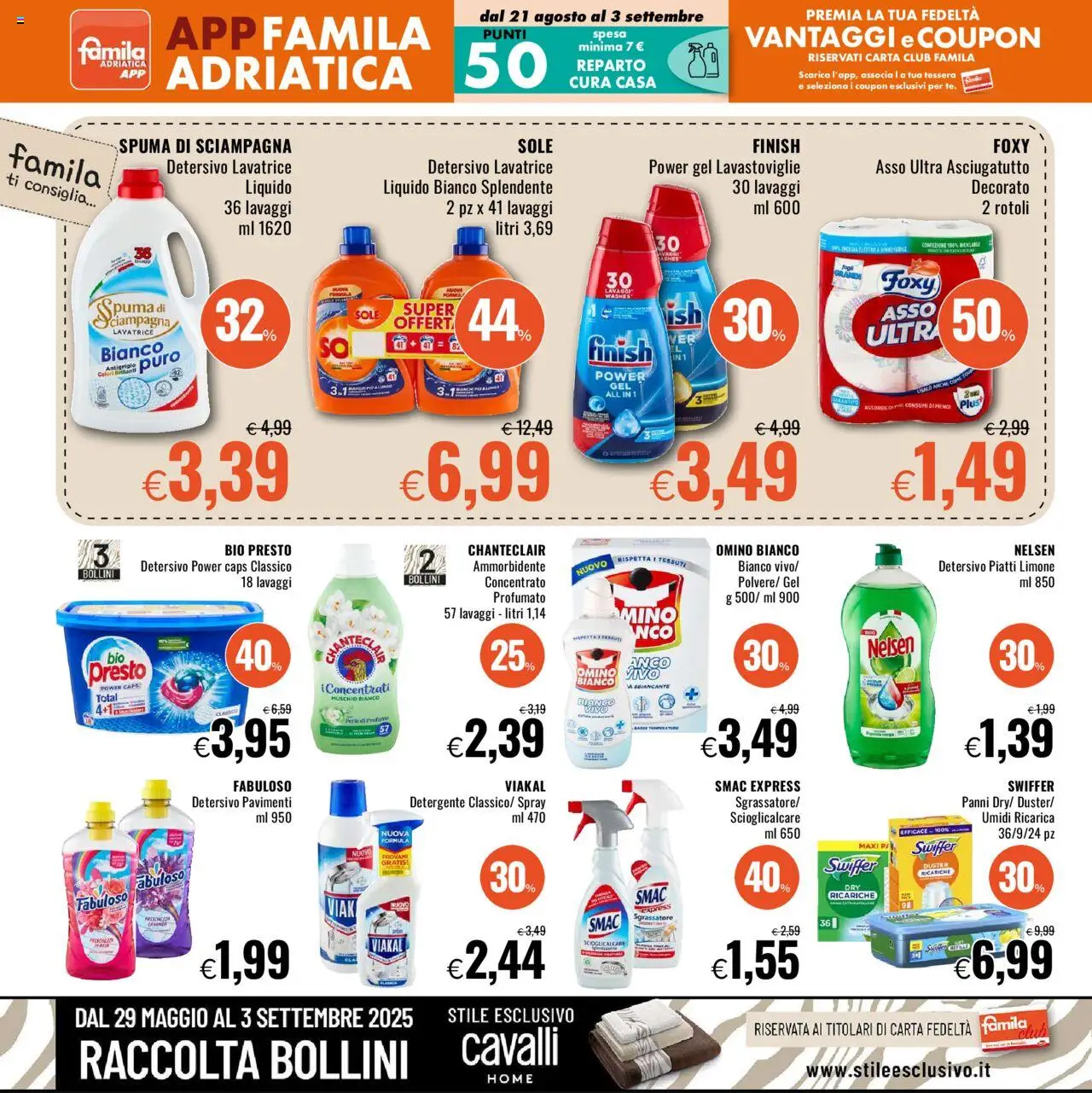 Volantino Famila del 21.08.2025 | Pagina: 20 | Prodotti: Lavatrice, Lavastoviglie, Asciugatutto, Profumo