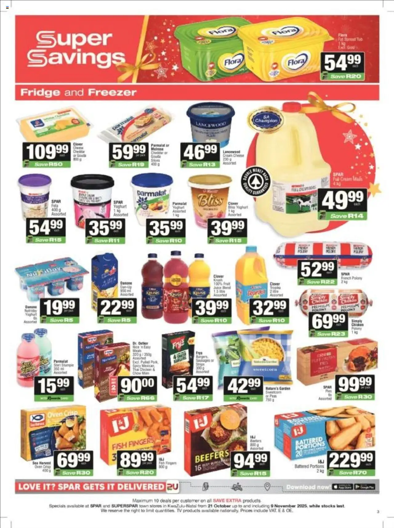 New Superspar catalogue – valid from 21.10.2025 | Page: 3 | Products: Freezer, Oven, Yoghurt, Cream