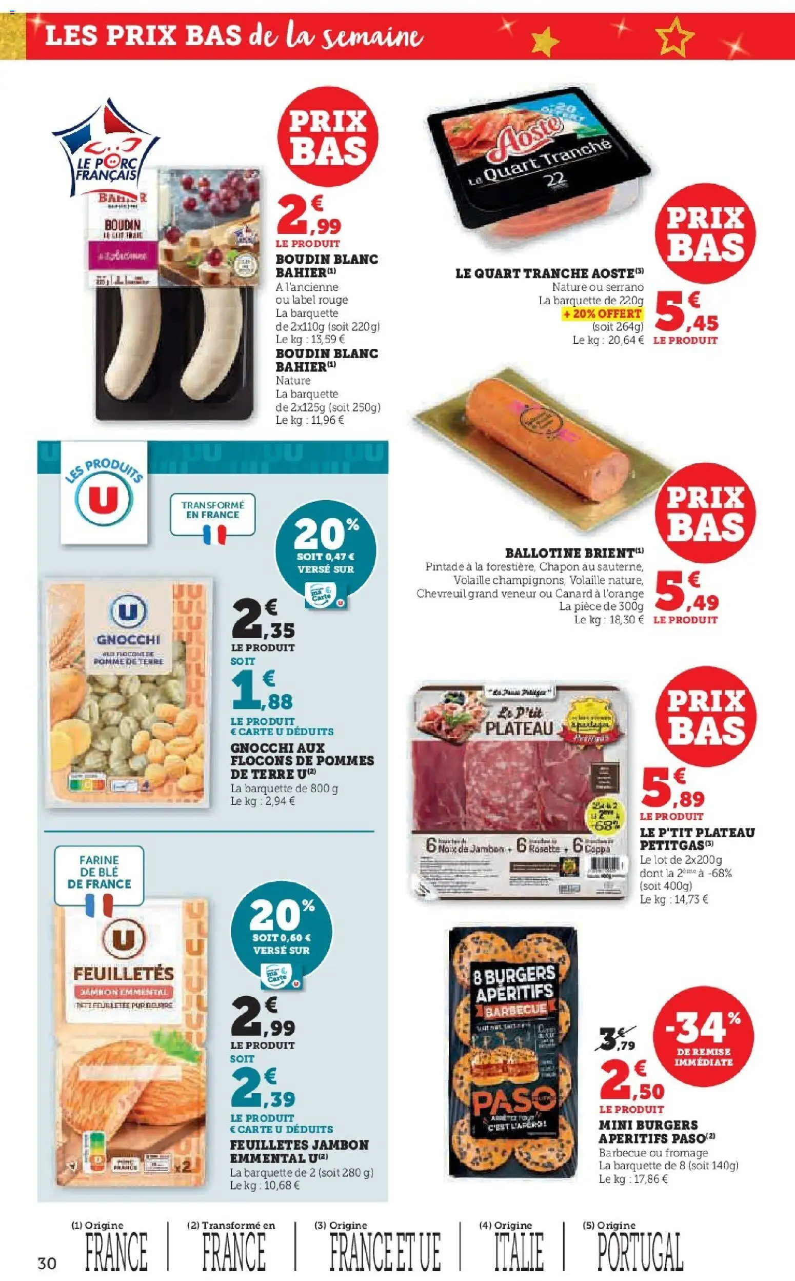 {H1} | Page: 30 | Produits: Barbecue, Emmental, Jambon, Pommes