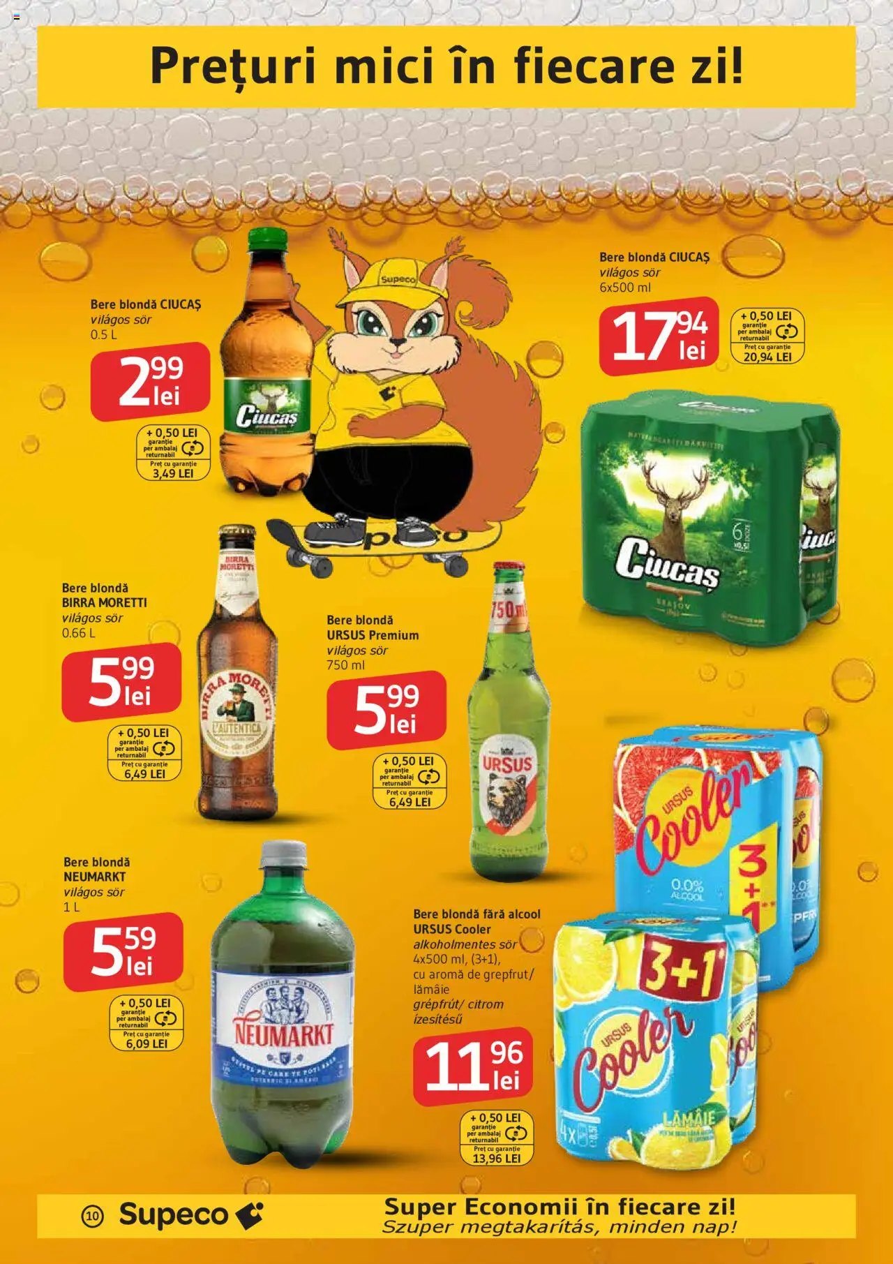 Noul catalog Supeco – valabil de la 16.10.2025 | Pagină: 10 | Produse: Mici, Bere, Lămâie