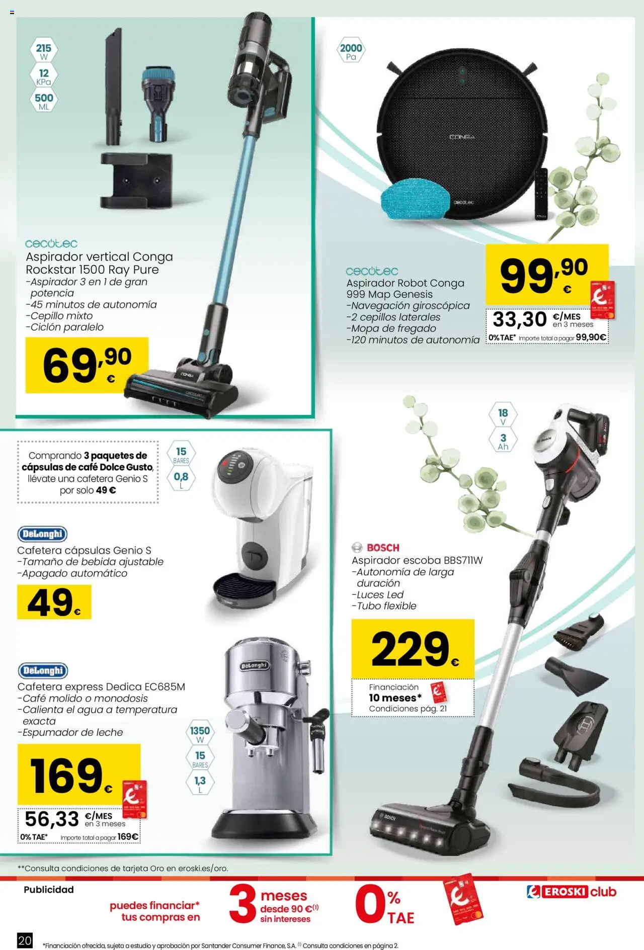 Eroski - Oh! Qué chef │ válido desde el 09.10.2025 | Página: 20 | Productos: Cepillo, Robot, Navegación, Aspirador