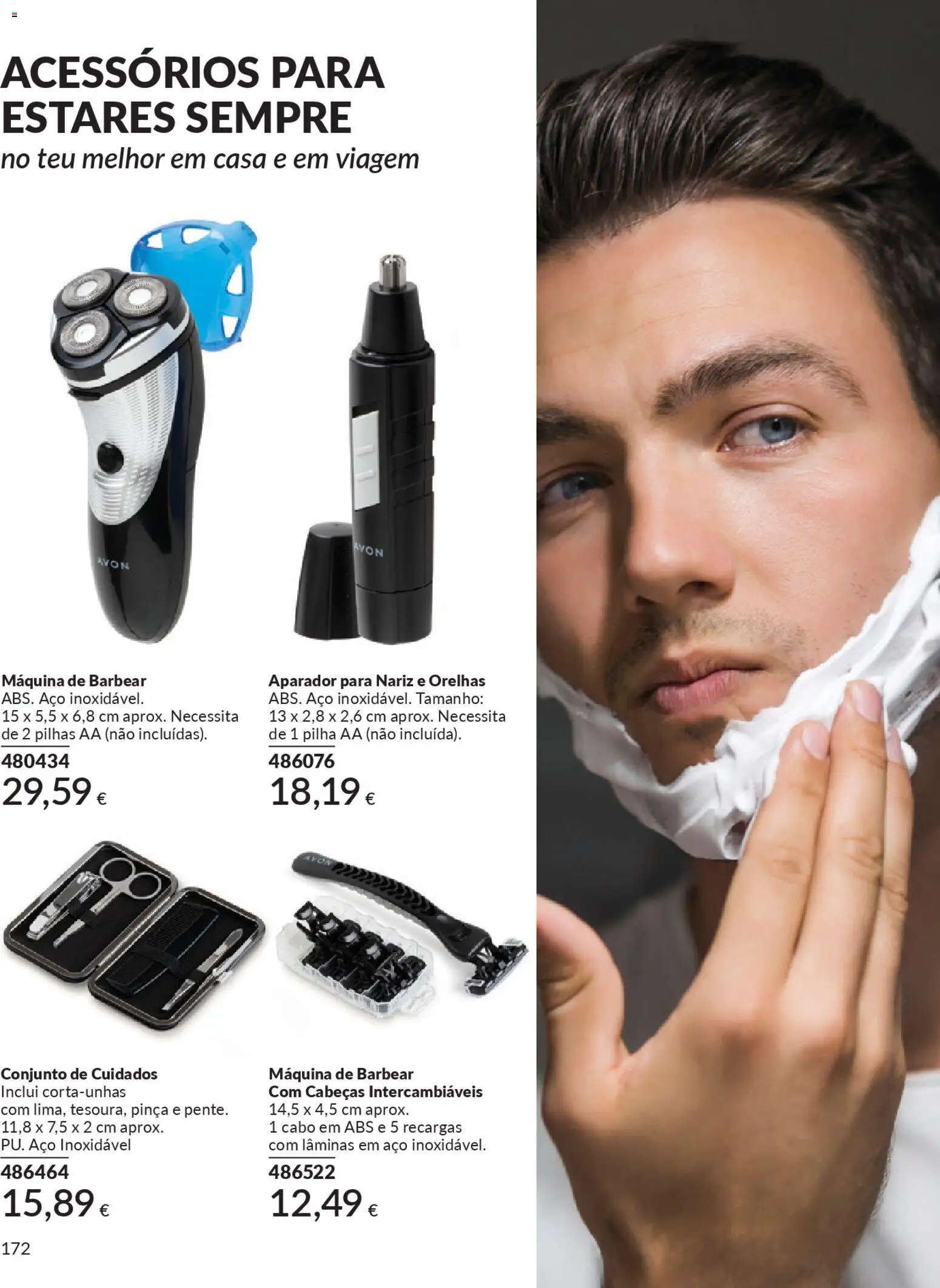 Catálogo Avon Campanha 1 │ válido de 01.01.2026 | Página: 172 | Produtos: Cabo, Pinça, Pilhas, Aparador