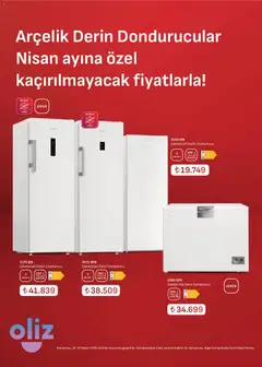 16.04.2026 tarihinden itibaren geçerli olan Arçelik kataloğu önizlemesi | Sayfa: 17 | Ürünler: Dondurucu