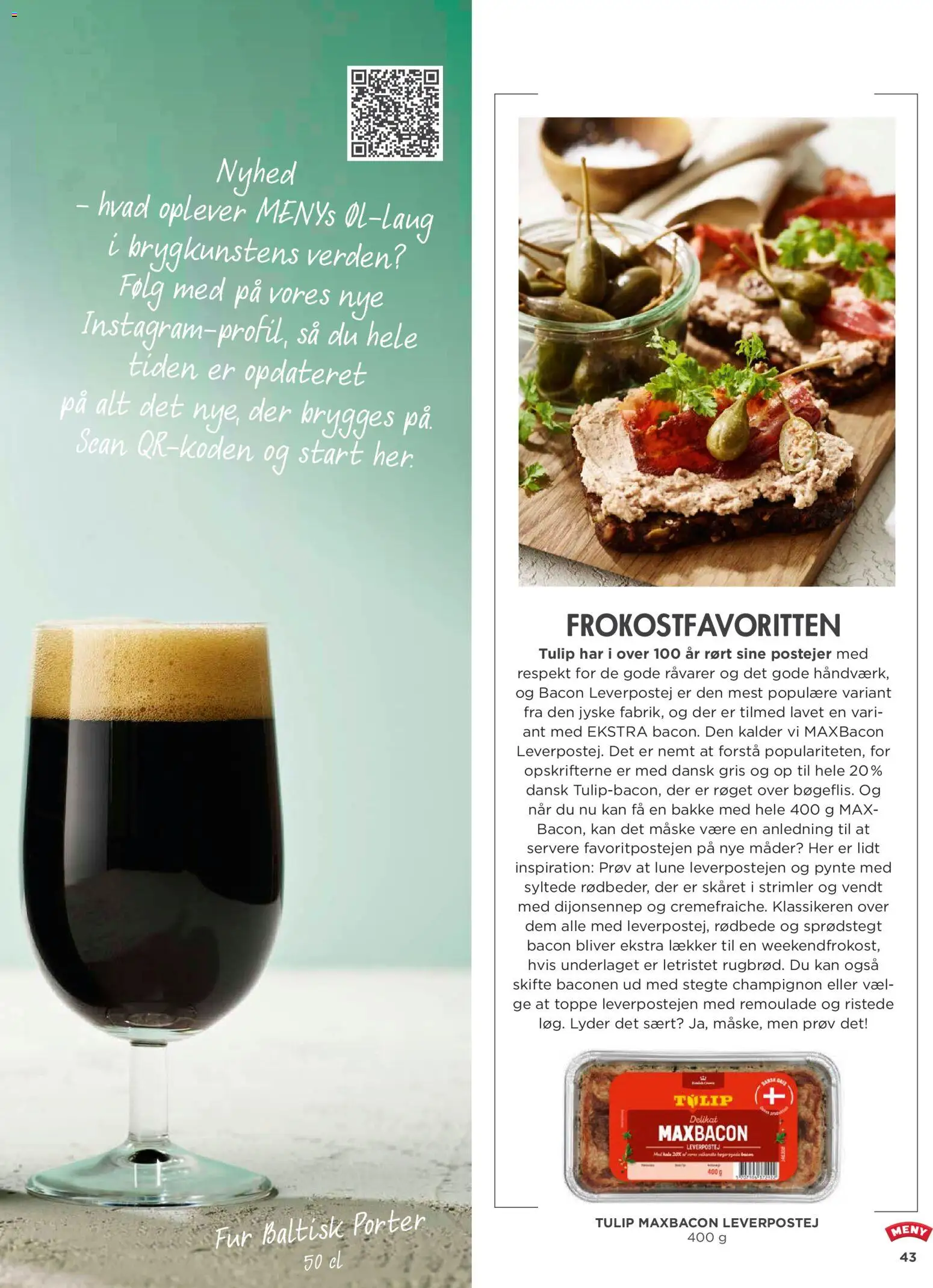 Meny tilbudsavis – gyldig fra 01.02.2026 | Side: 43 | Produkter: Champignon, Maske, Leverpostej, Bacon